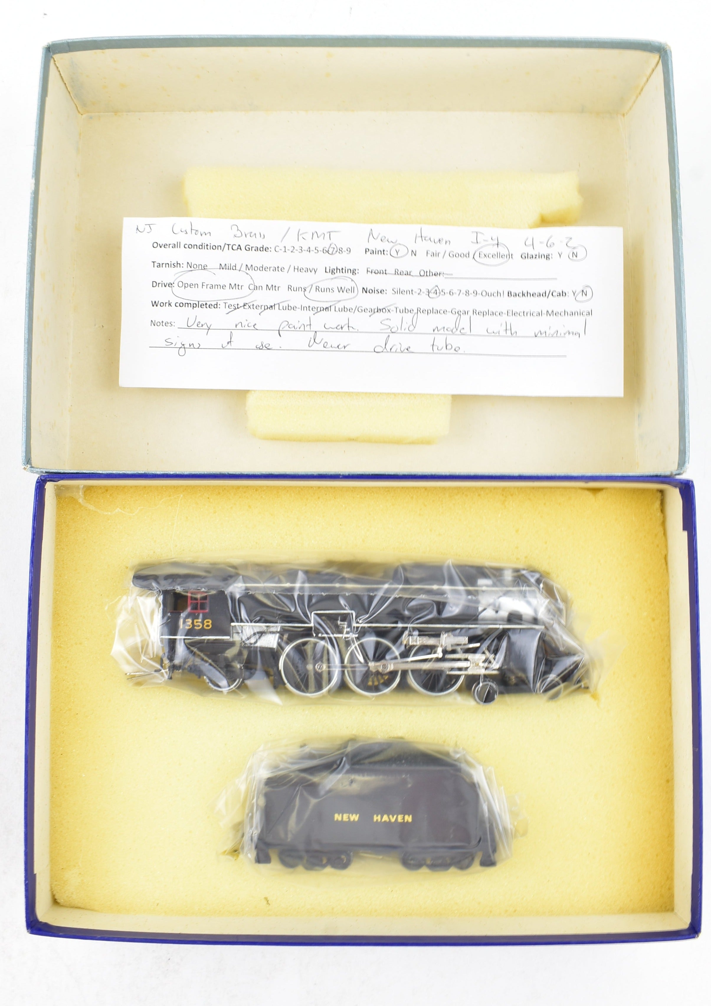 Custom Painted HO Scale Brass Model Train - NJ Custom Brass New Haven I-4 4-6-2 Pacific, Representing NY, NH, & H