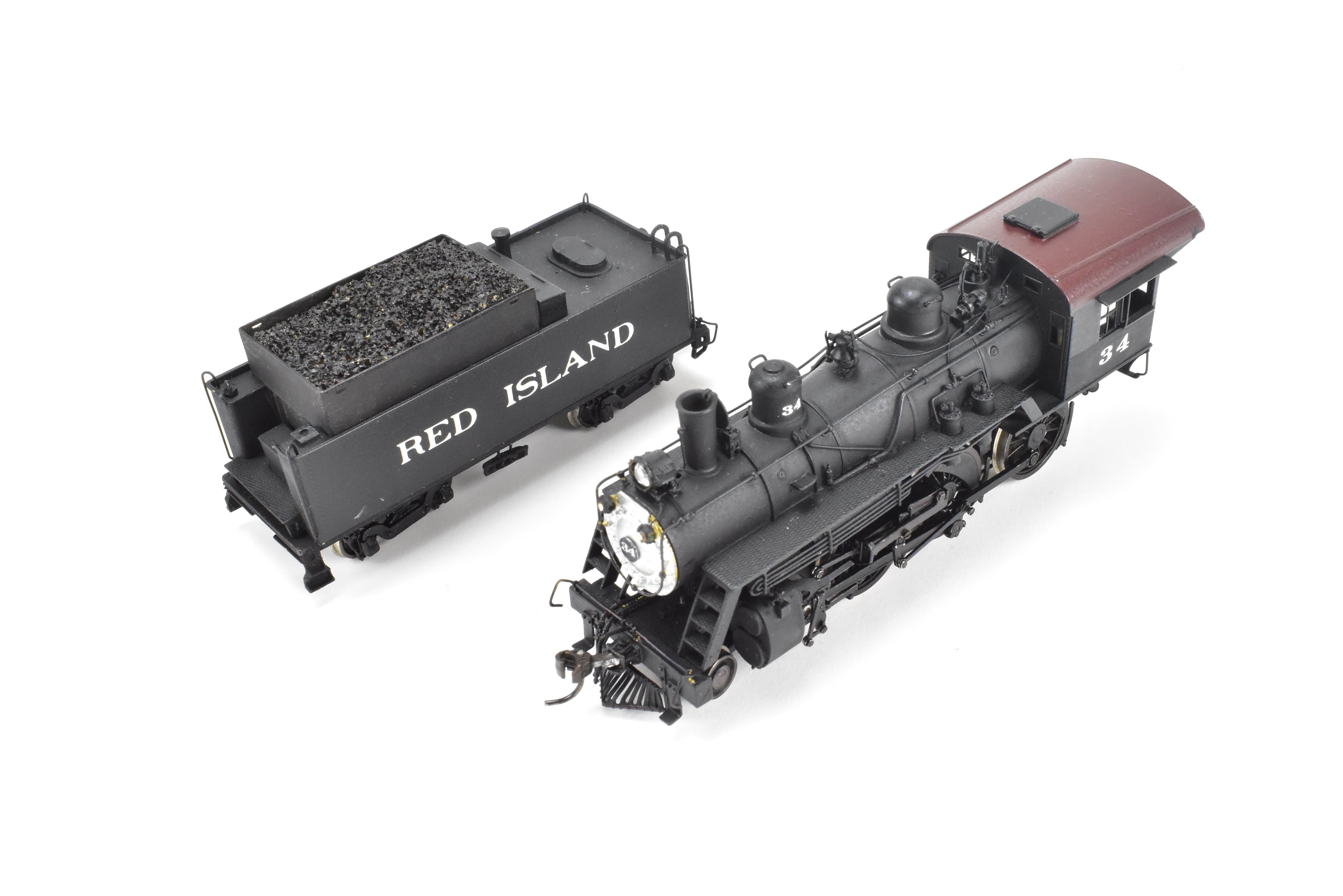 HO Brass PFM Samhongsa 4-6-0 Ten Wheeler CP Red Island #34 Coal Tender Model