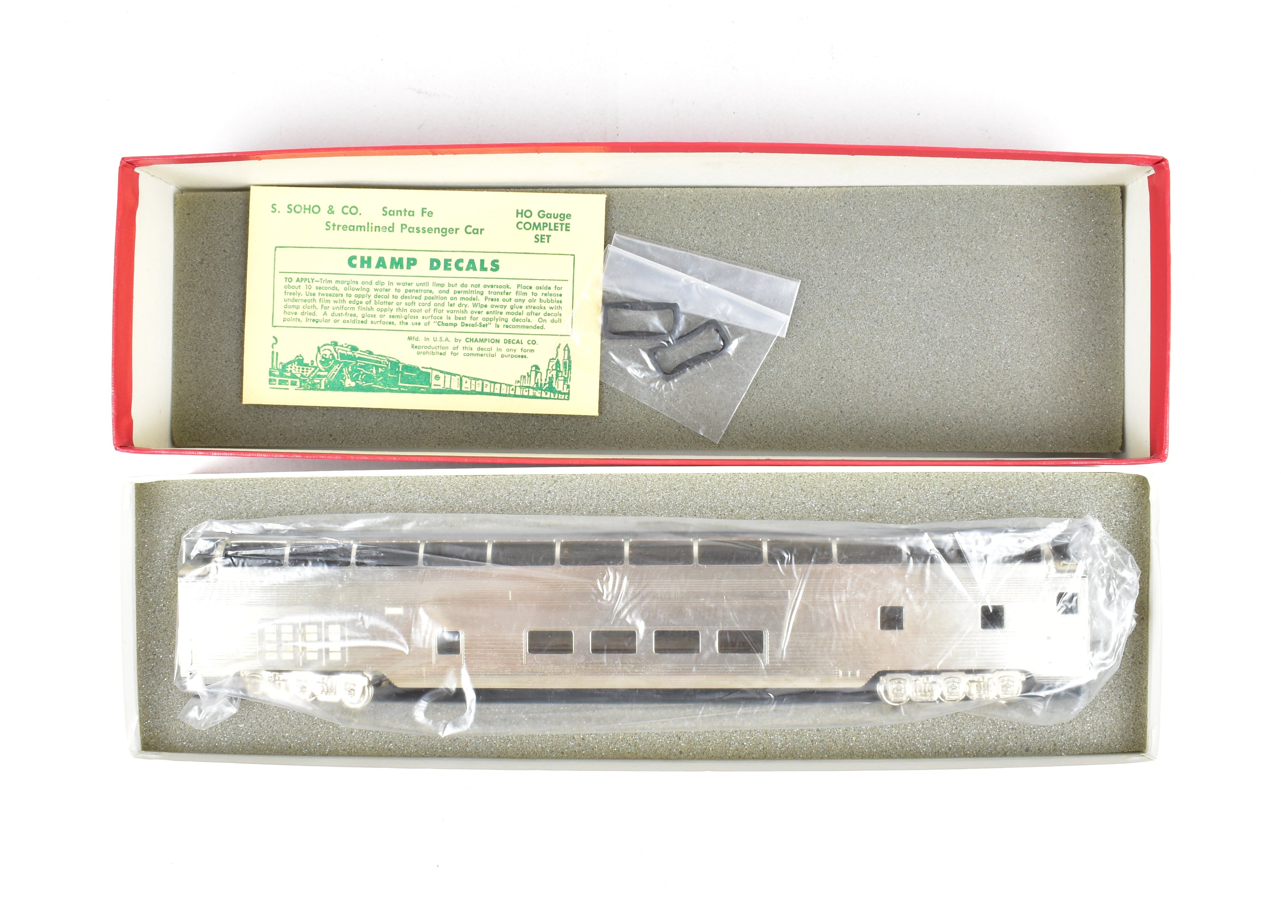 HO Scale Brass Soho ATSF Santa Fe Full - Length Dome Car #506