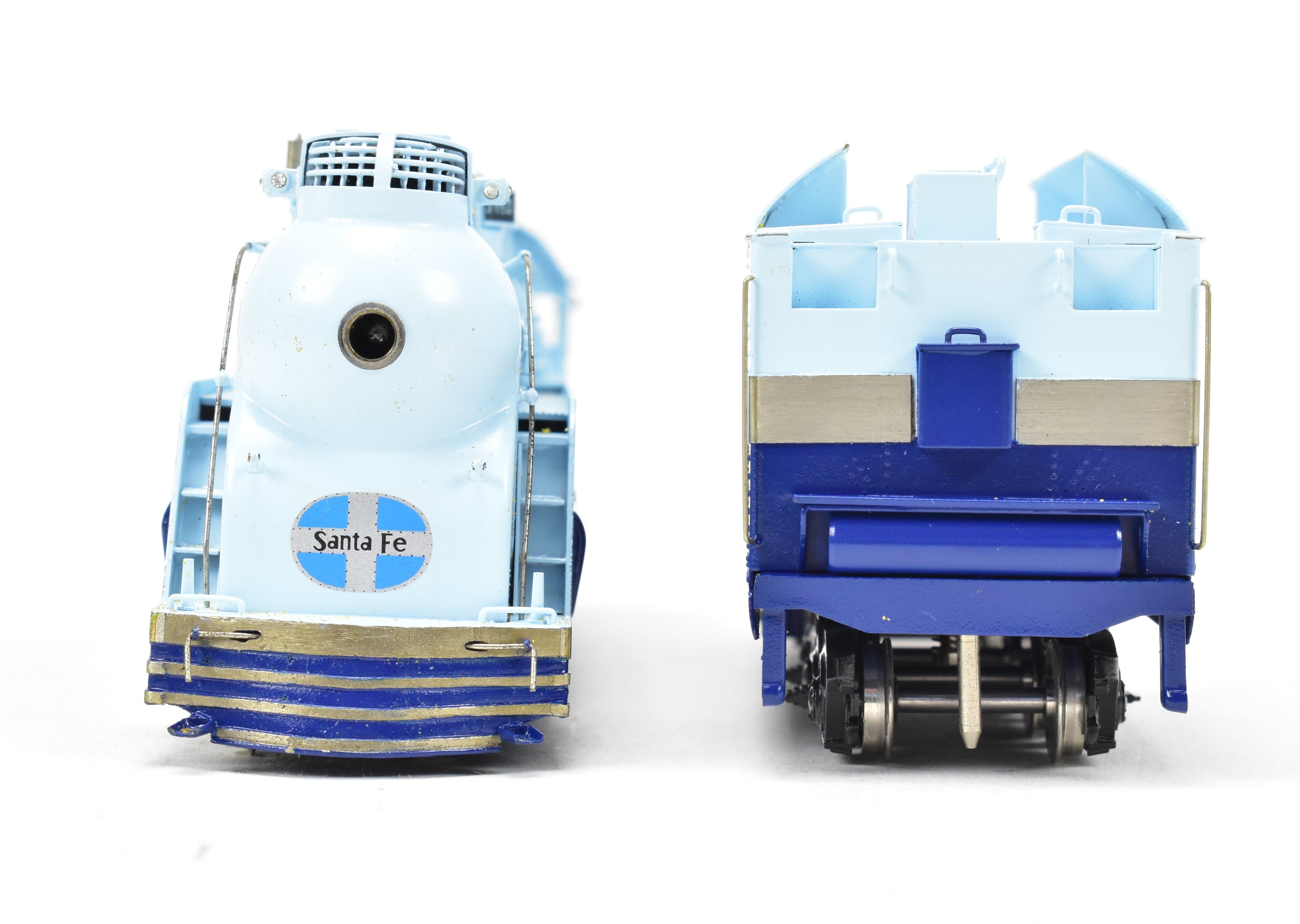 1974 HO Brass Tenshodo ATSF Santa Fe 4-6-4 No. 3460 Blue Goose Hudson Model