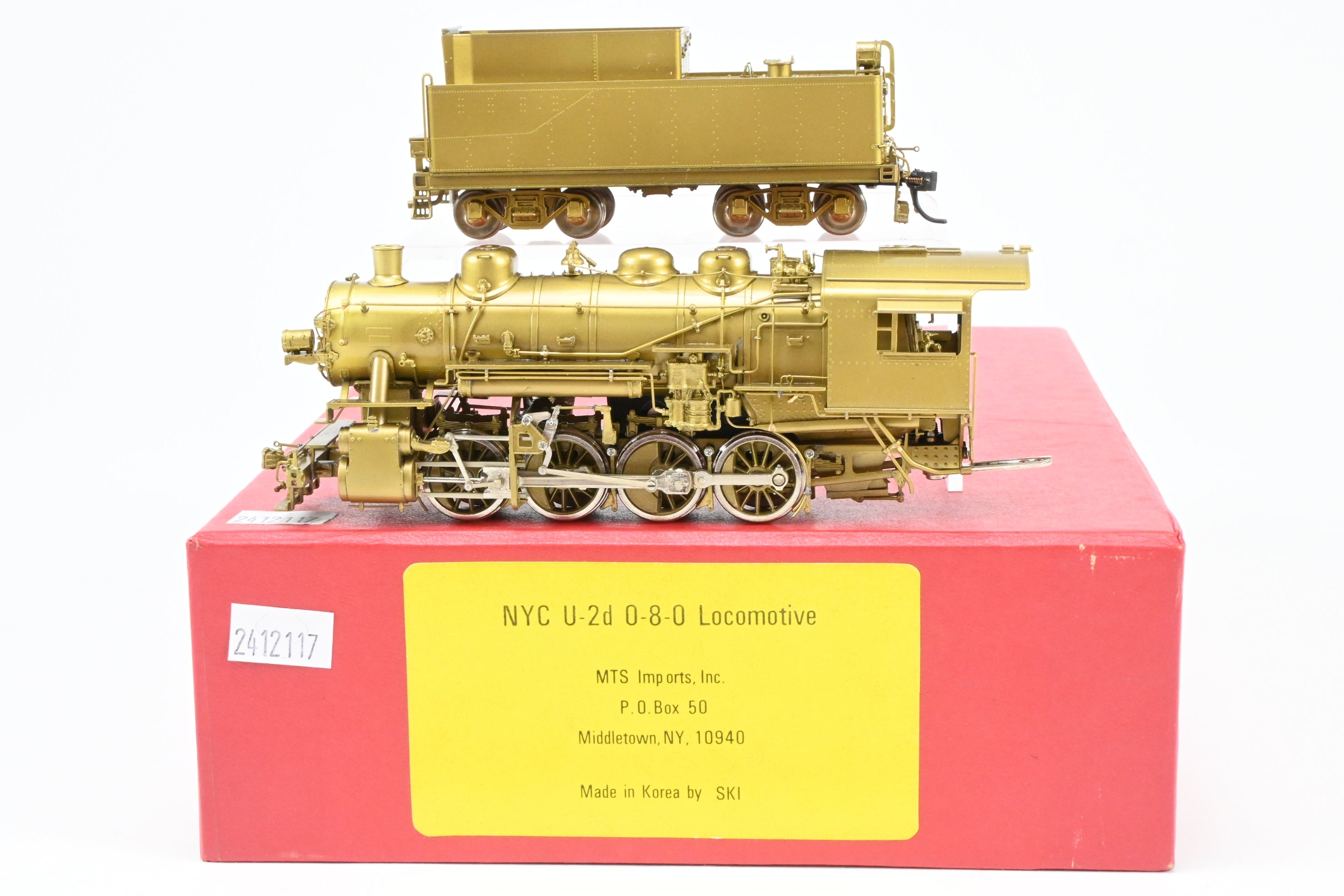 HO Scale Brass MTS Imports NYC Unpainted New York Central U-2d 0-8-0 Switcher Locomotive
