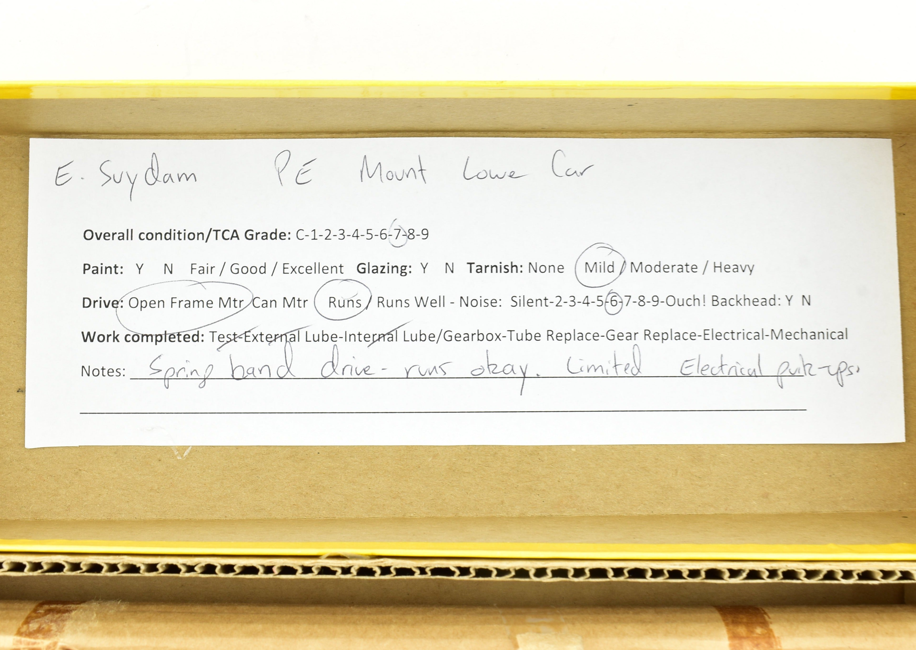 High - Quality HO Scale Brass Suydam Pacific Electric Mount Lowe Car Model