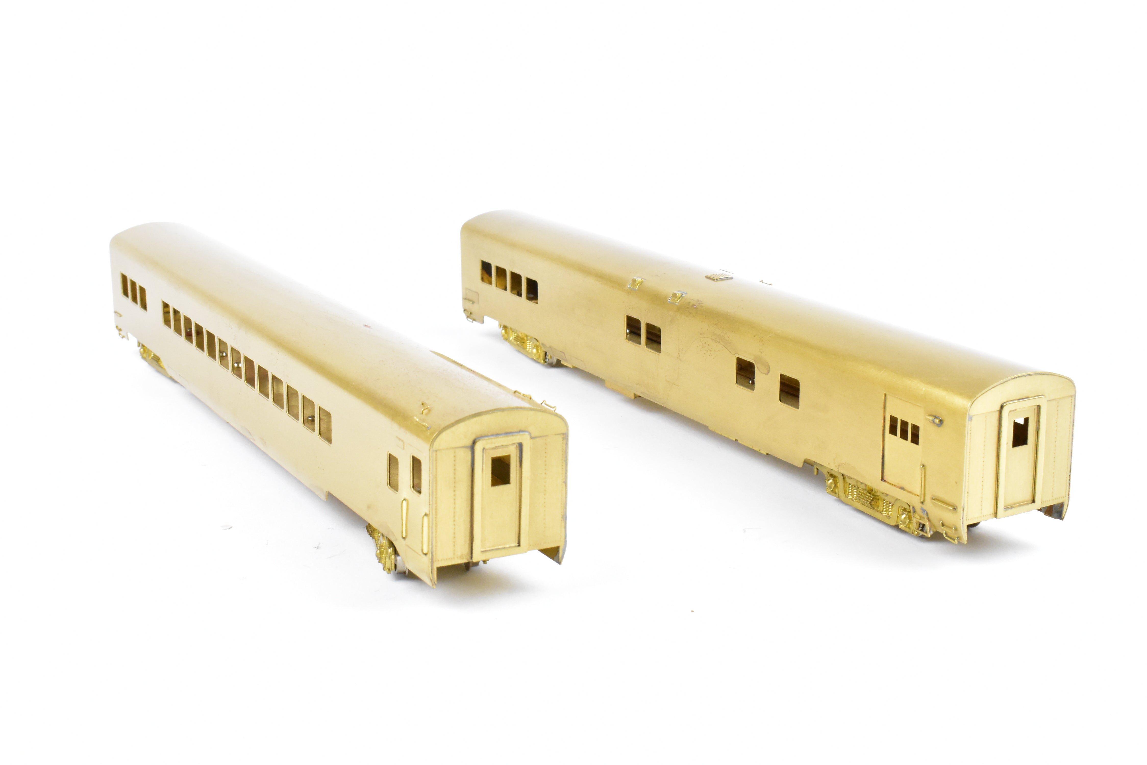 HO Brass NPP Nickel Plate 2-Car Baggage & Parlor Set - C&NW Chicago & Northwestern
