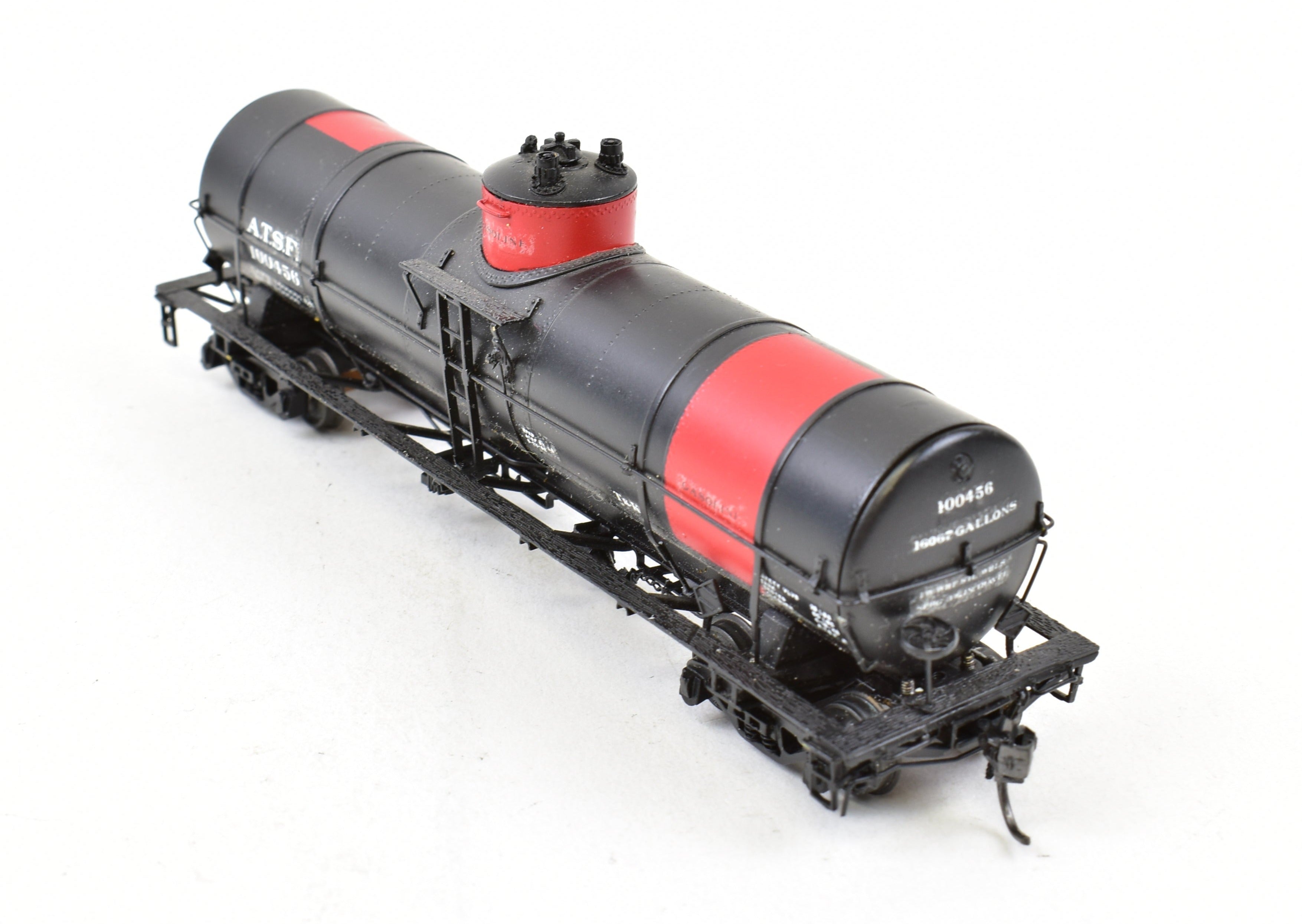 HO Scale Brass Model Pecos River Brass ATSF - Santa Fe Tk - k Tank Car with AB Brakes Featuring Custom Painted Design