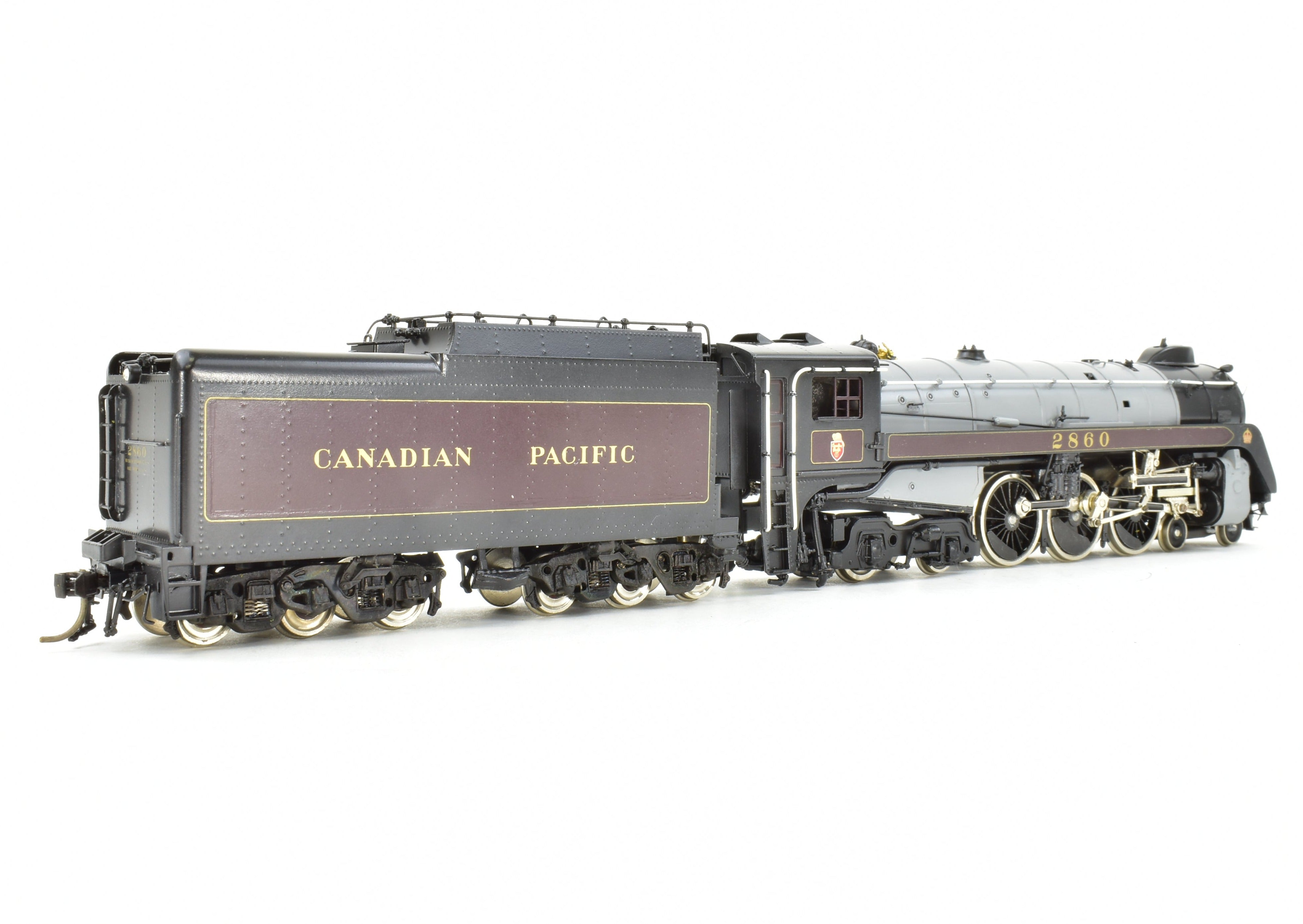 High - Quality HO Scale Brass PFM - Tenshodo Canadian Pacific Railway 4 - 6 - 4 Class H - 1e #2860 Royal Hudson Model Locomotive for Railway Enthusiasts