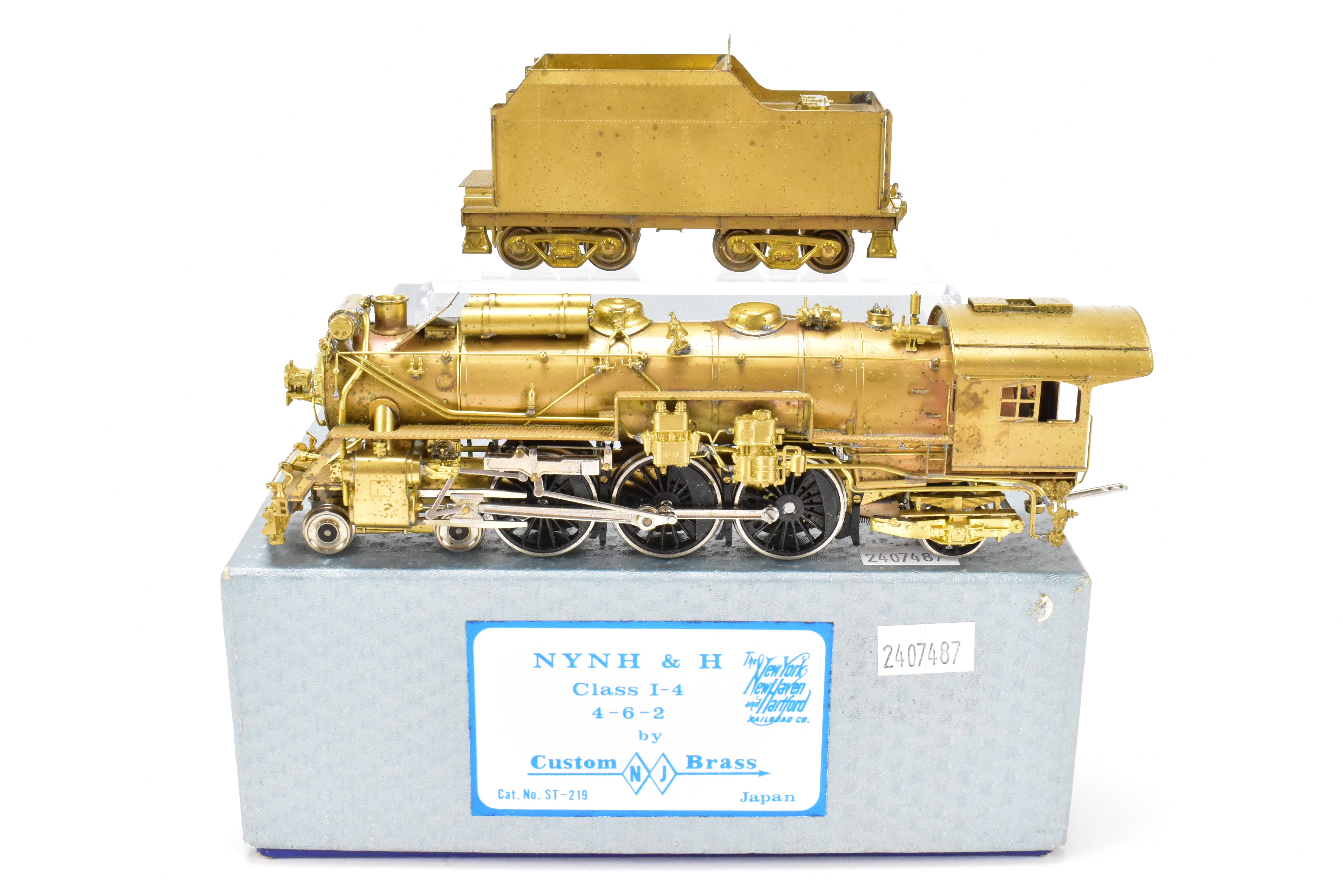 HO Scale Custom Brass New Haven I-4 4-6-2 Pacific Model Train by NJ Custom Brass