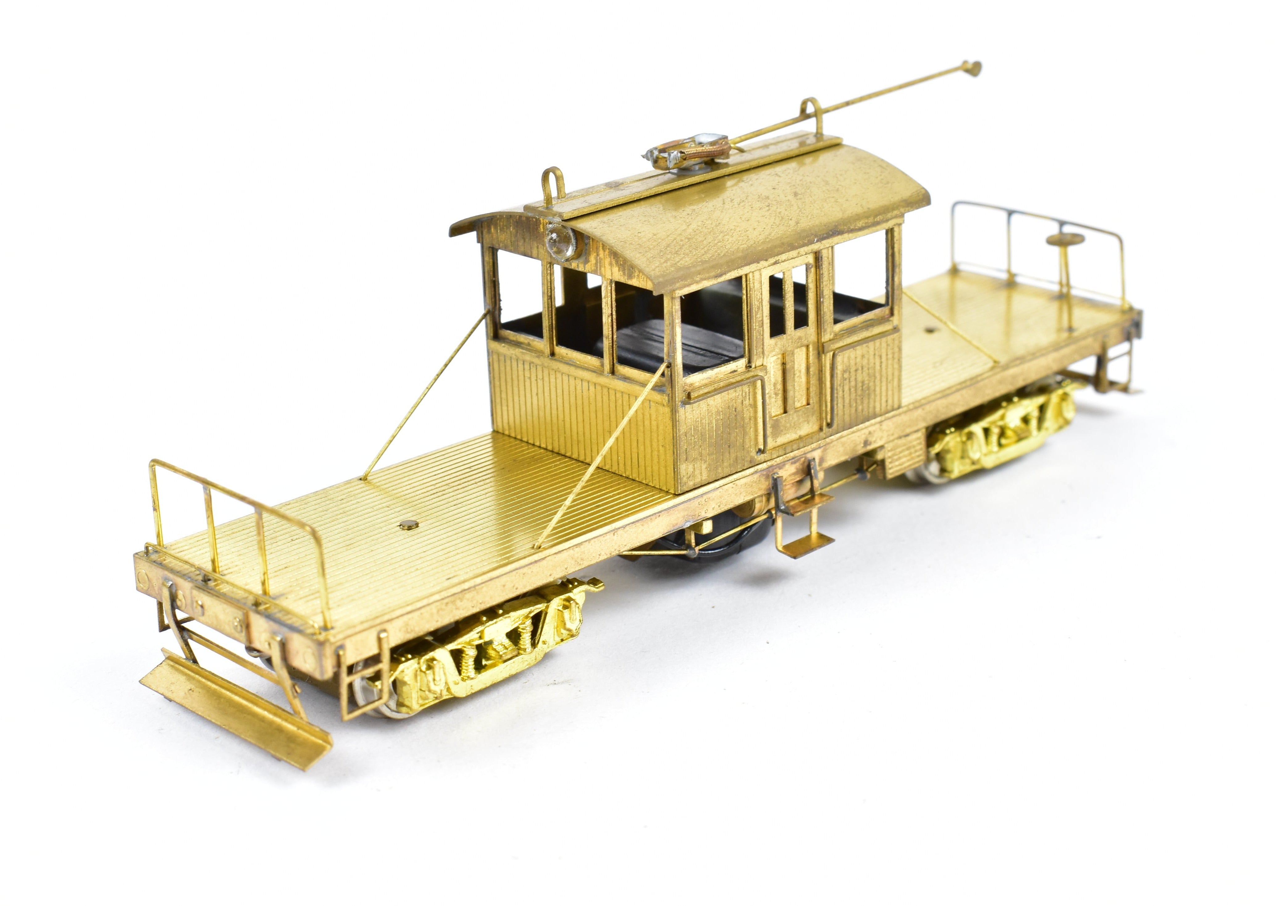 High - Quality HO Scale Brass Suydam Flat Bed Work Motor Model for Sacramento Northern and Various Roads
