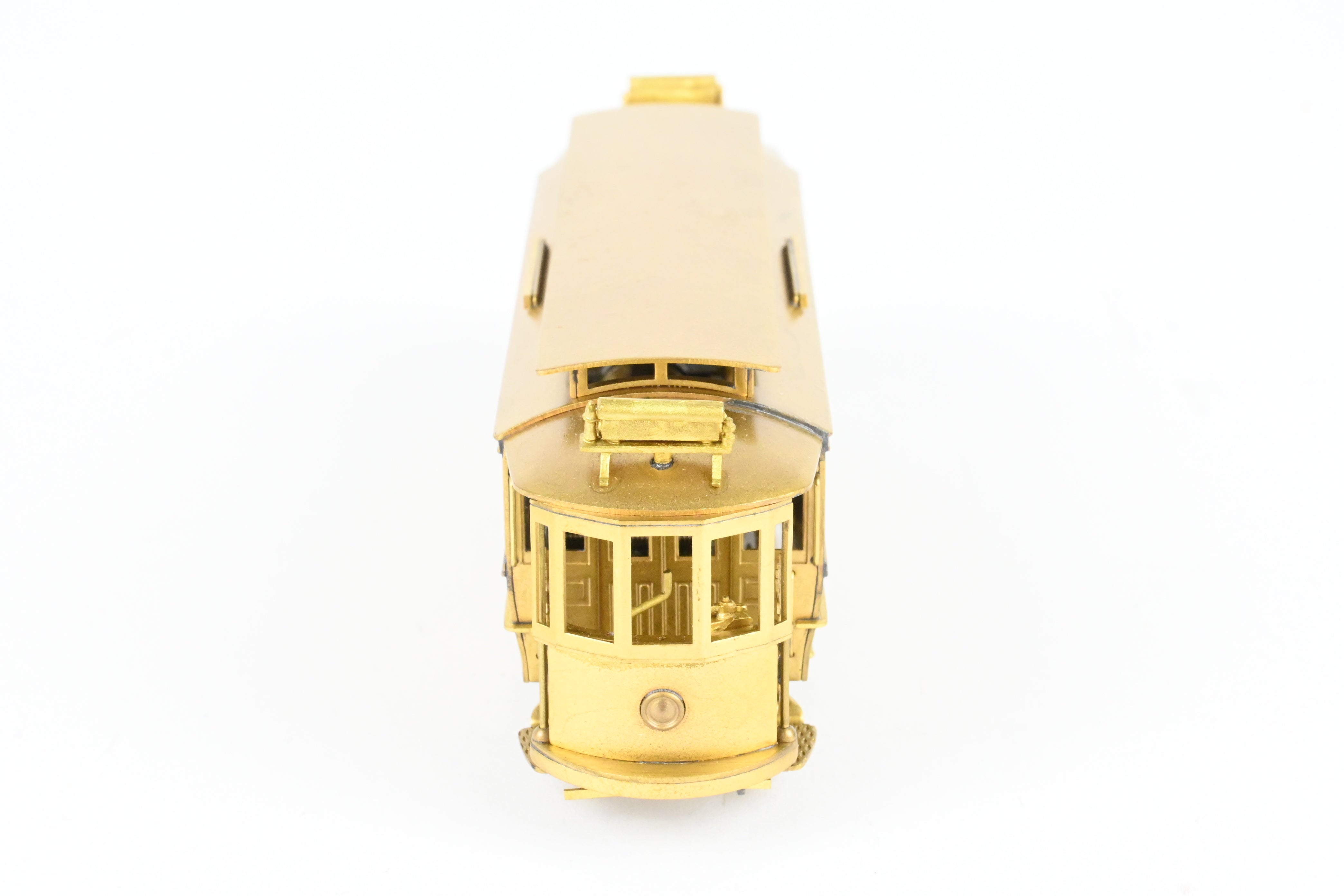 HO Scale Custom Brass Metropolitan Street Railway Single Truck Short Closed Trolley