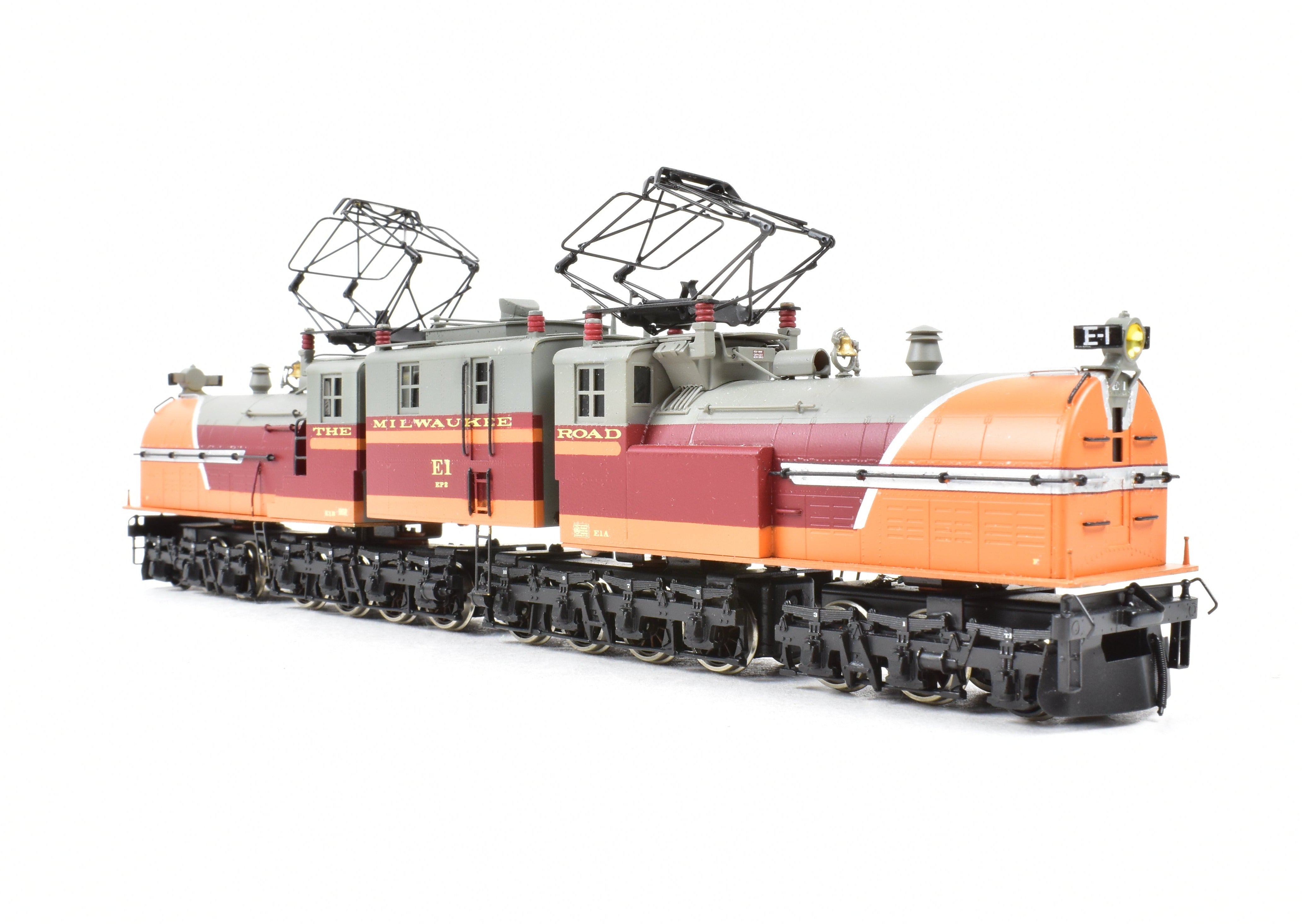 High - Quality HO Scale Custom Brass Milwaukee Road EP - 2 BI - Polar Gearless Electric Model Train Pro - Painted No. E1