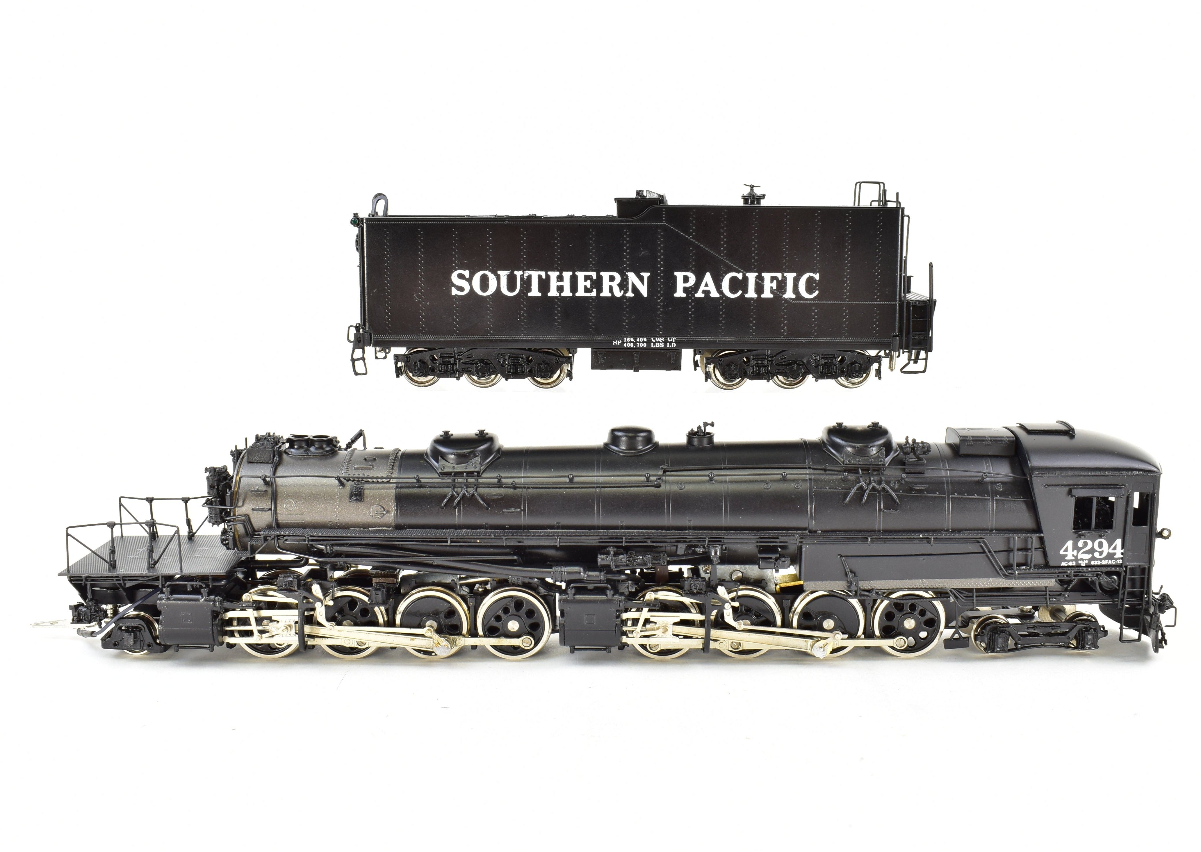 HO Scale Brass Model Train - Sunset Models Southern Pacific AC - 12 4 - 8 - 8 - 2 Cab Forward Freight Locomotive, Road Number 4294
