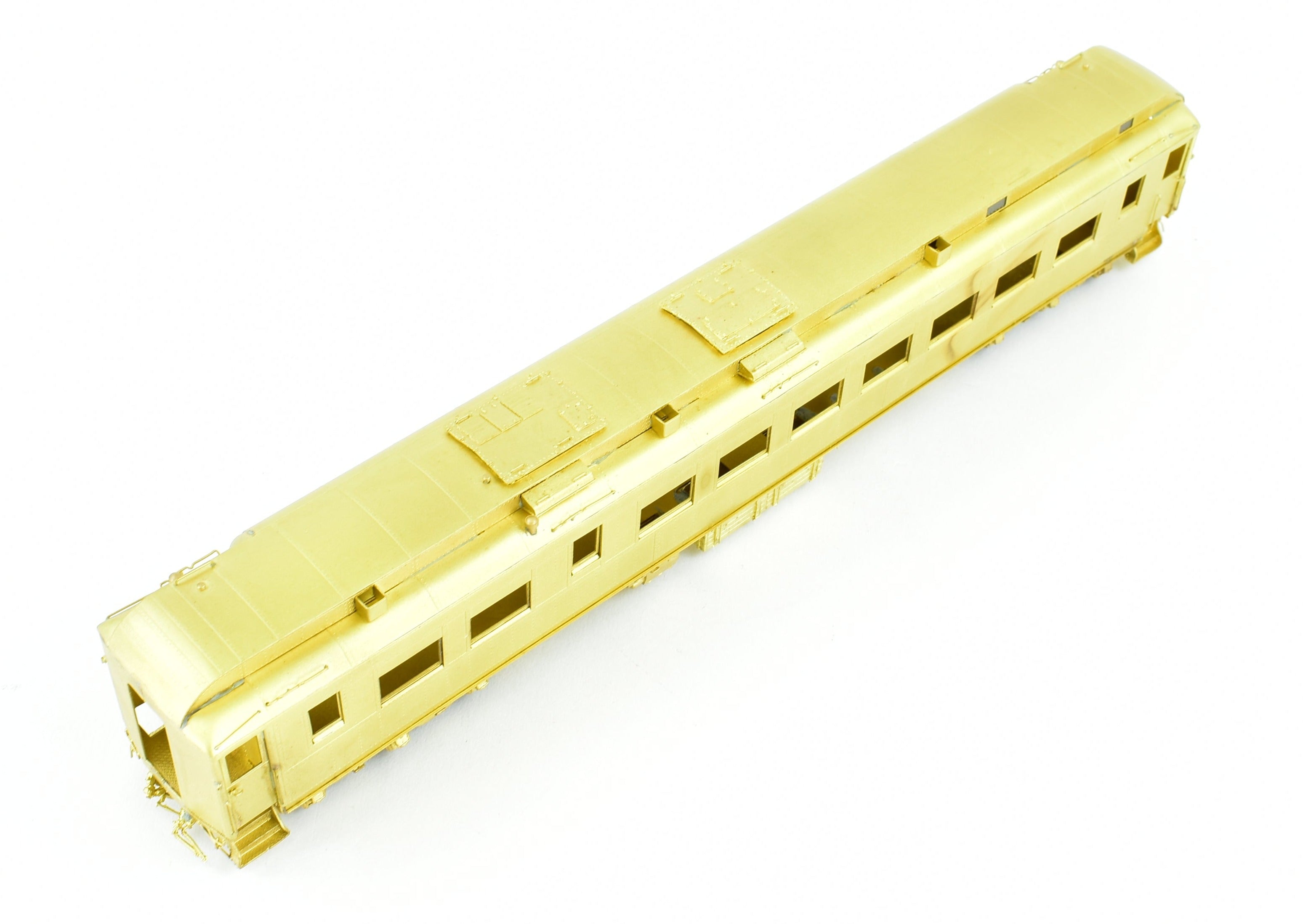 HO Scale Brass Model of ATSF - Santa Fe Heavyweight Chair Car With A/C in the 3050 - 3069 Series by Pecos River Brass
