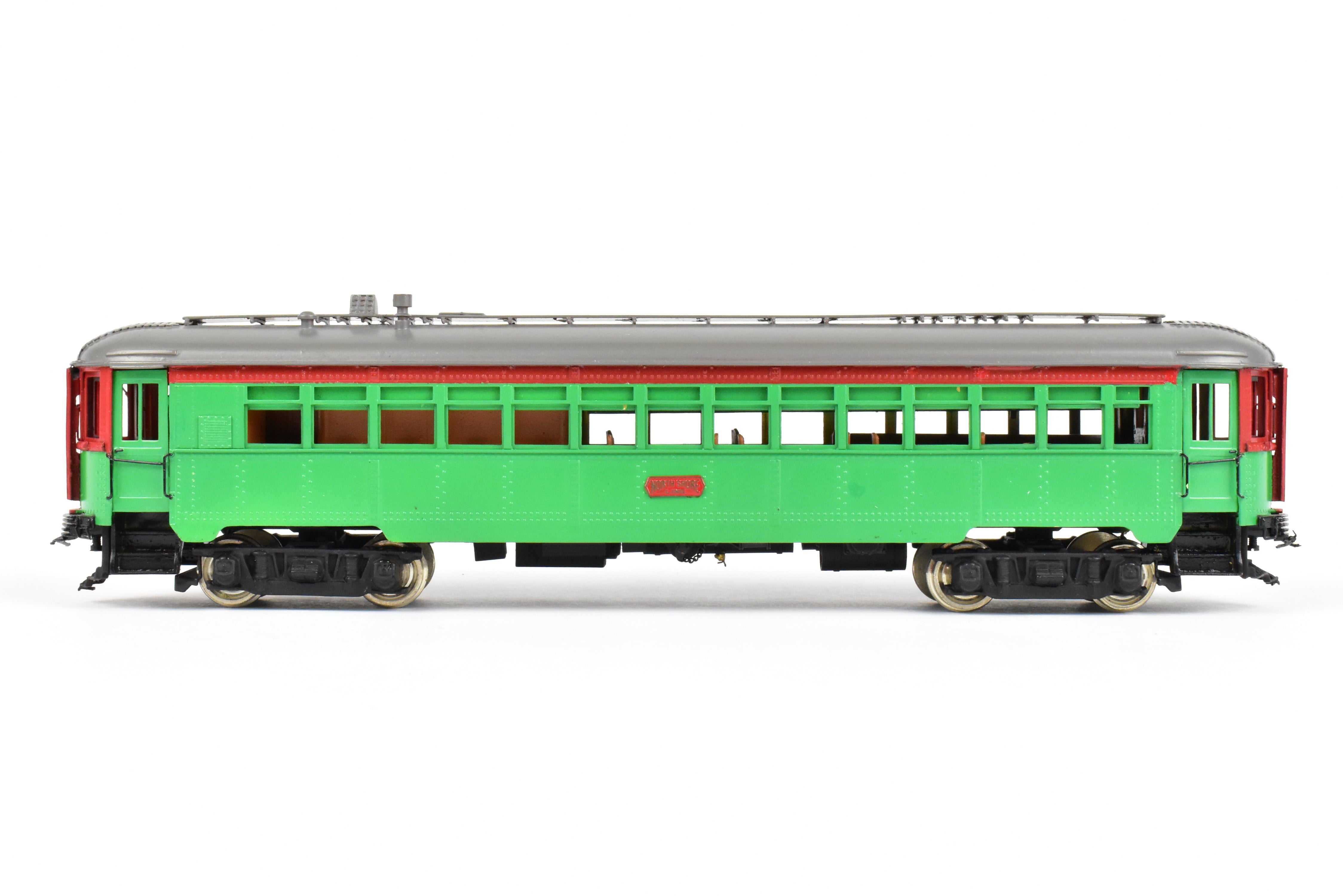 HO Brass Nickel-Plated North Shore Line Tavern Lounge Car No. 415 Factory Painted