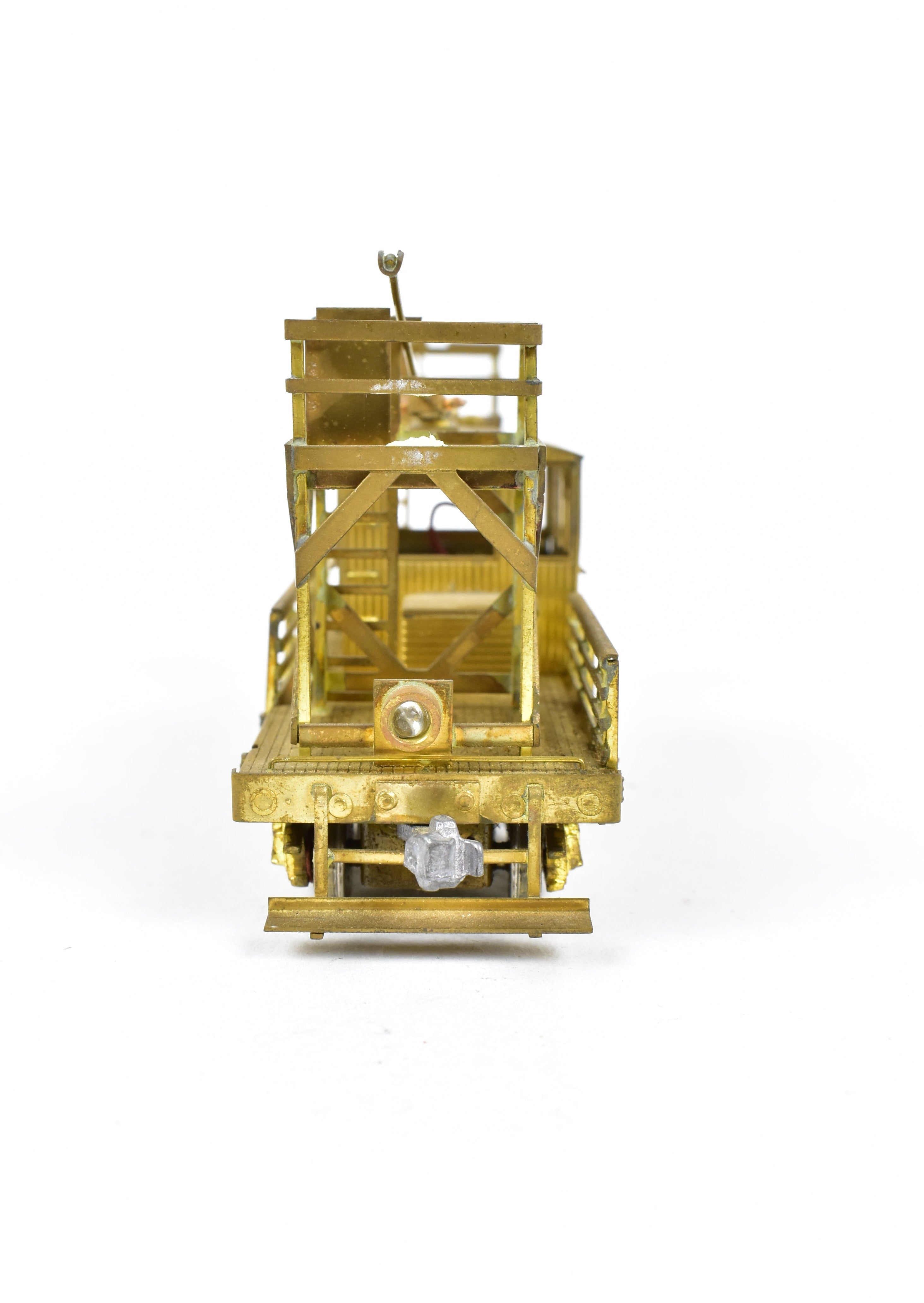 HO Scale Brass Suydam Pacific Electric Interurban Wood Wire Greaser - Tower Car Model (No Box, As - Is Condition)