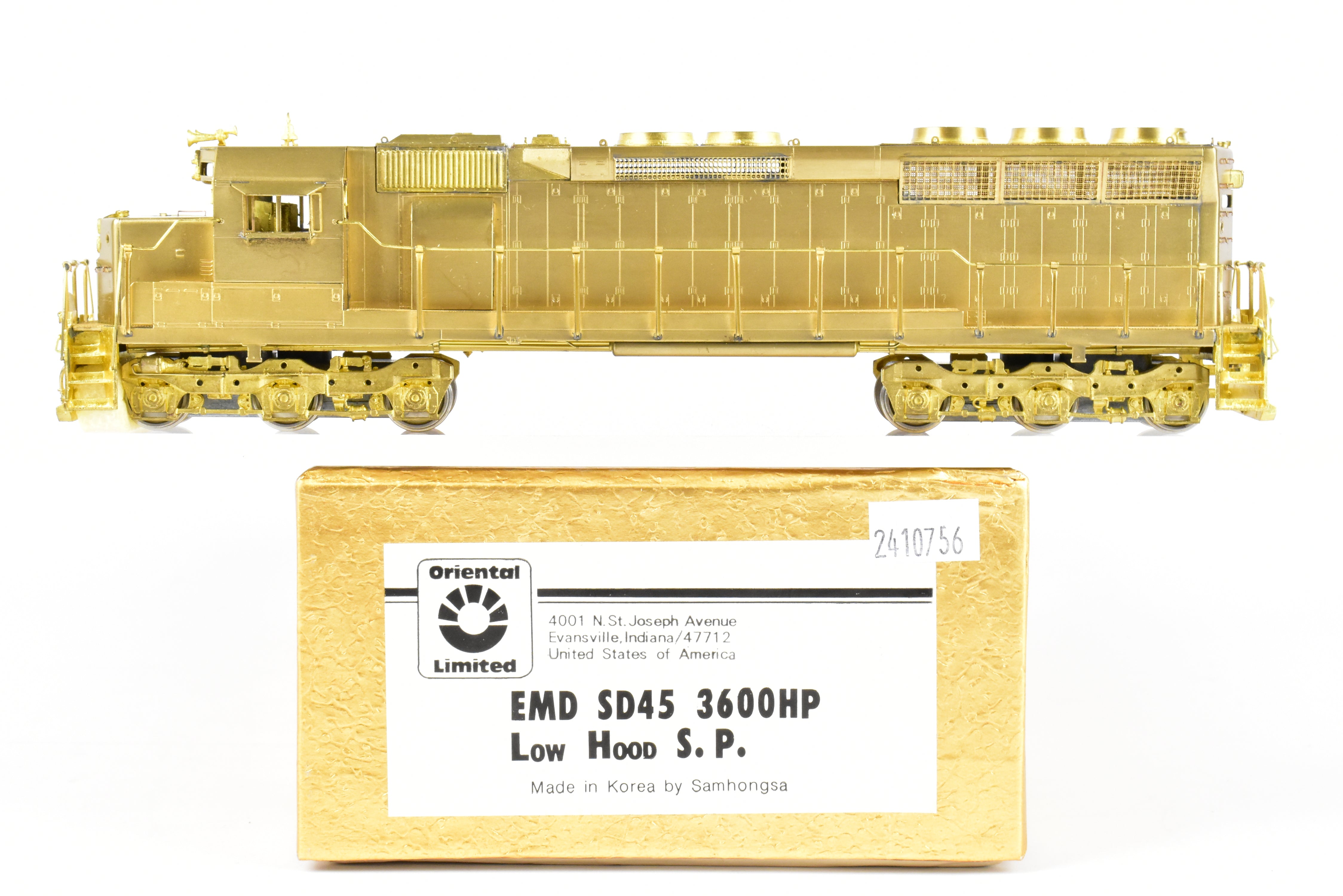 HO Scale Brass Southern Pacific EMD SD45 3600 HP Low Hood by Oriental Limited