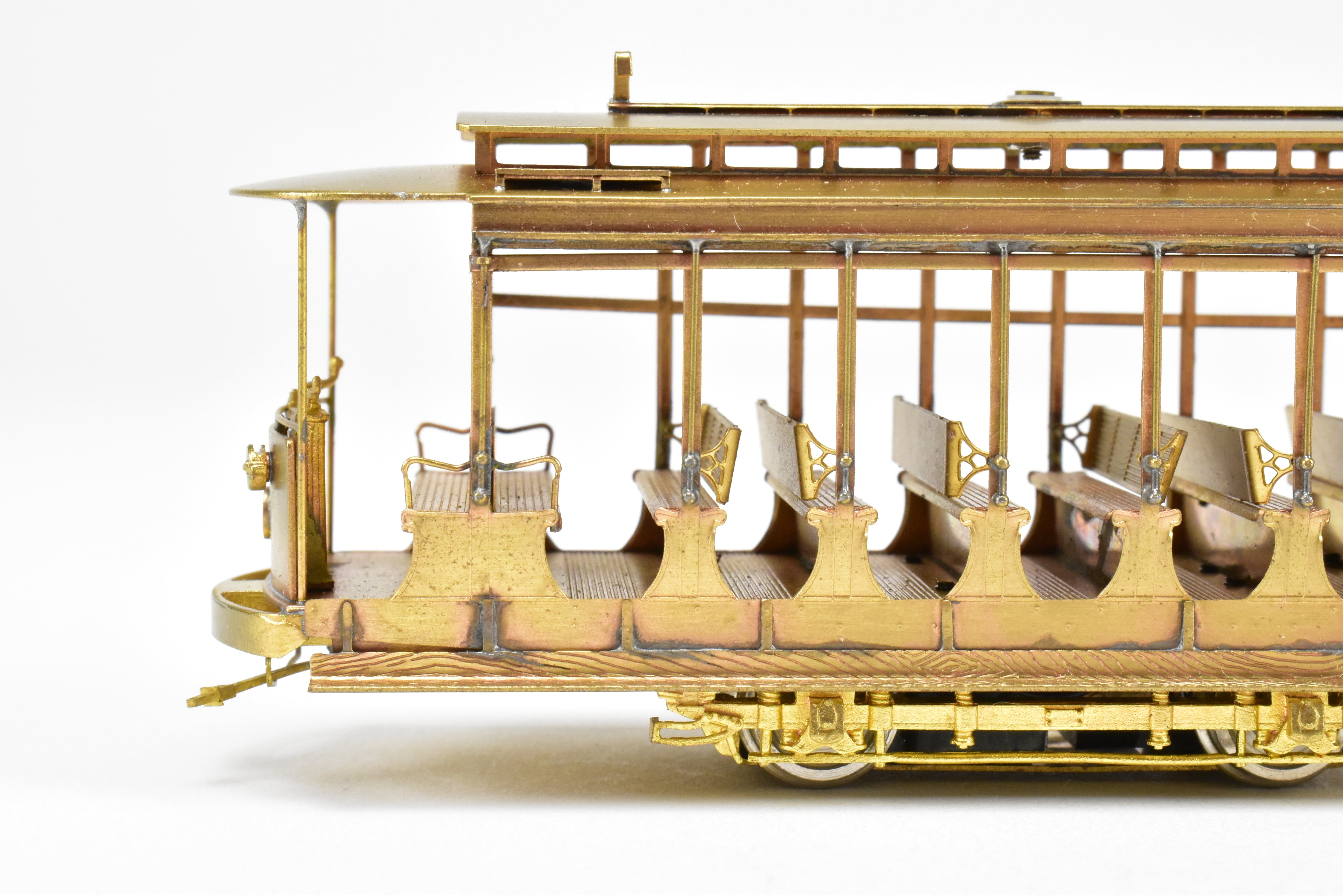 HO Scale Brass MTS Imports Various Roads Brill 10 Bench Open Trolley Model for Model Train Enthusiasts