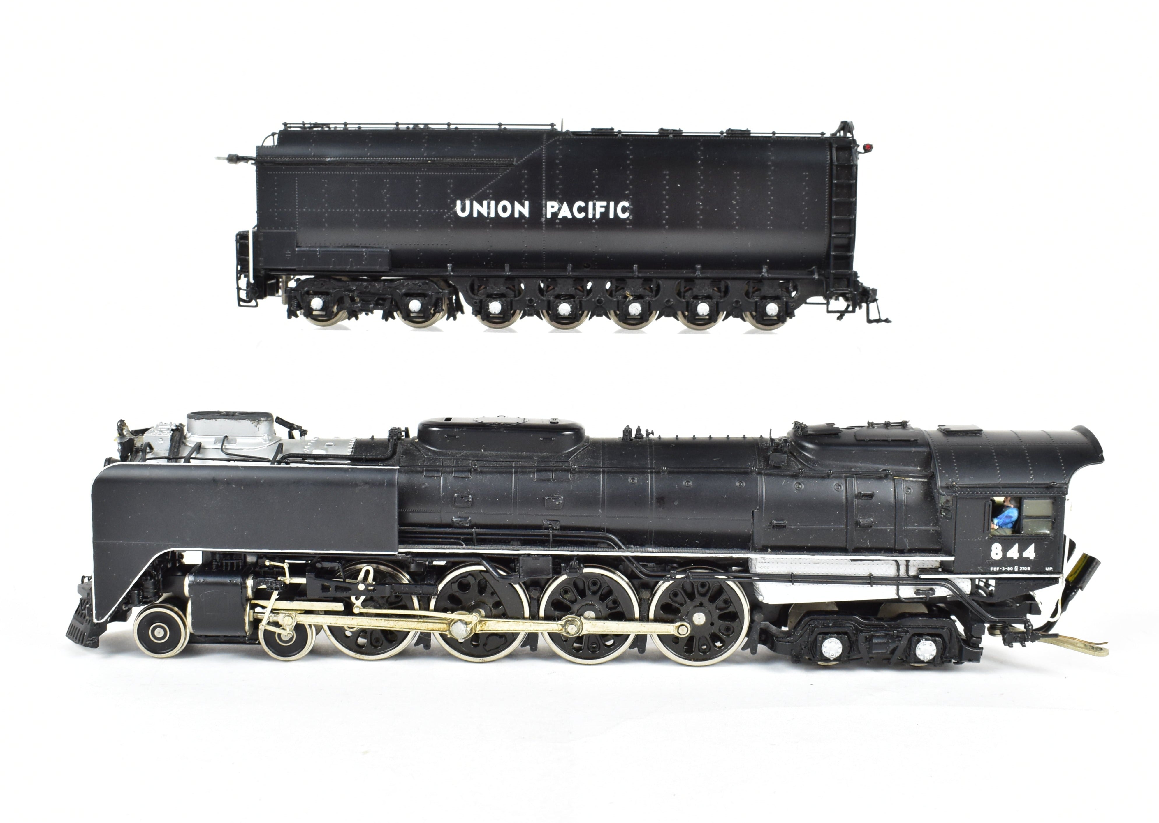 HO Scale Brass Model Train Key Imports UP - Union Pacific 4-8-4 FEF-3 No. 844 CS #59 Factory Painted Replica