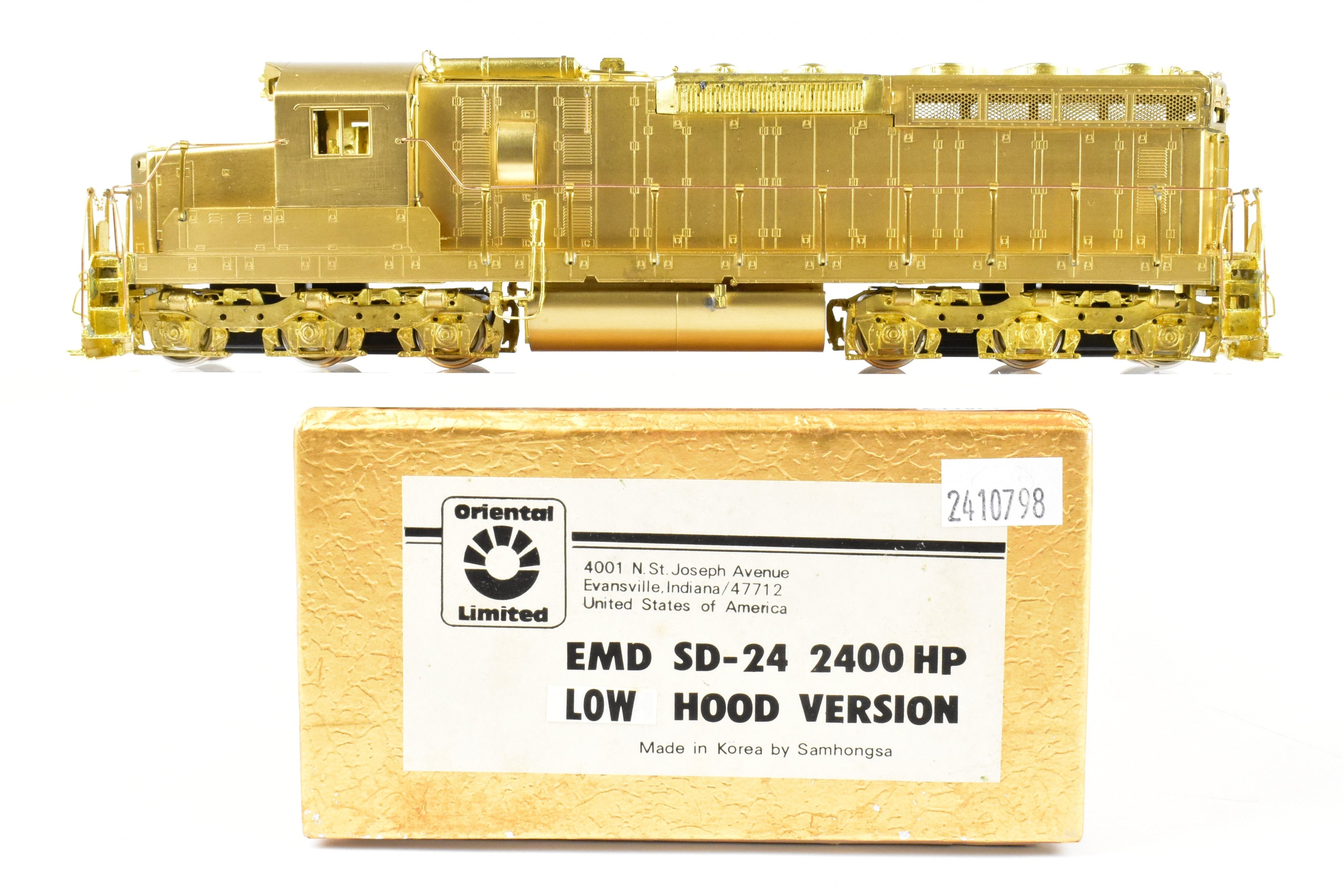 HO Brass Oriental Limited EMD SD24 2400 HP Low Hood for Union Pacific & Santa Fe