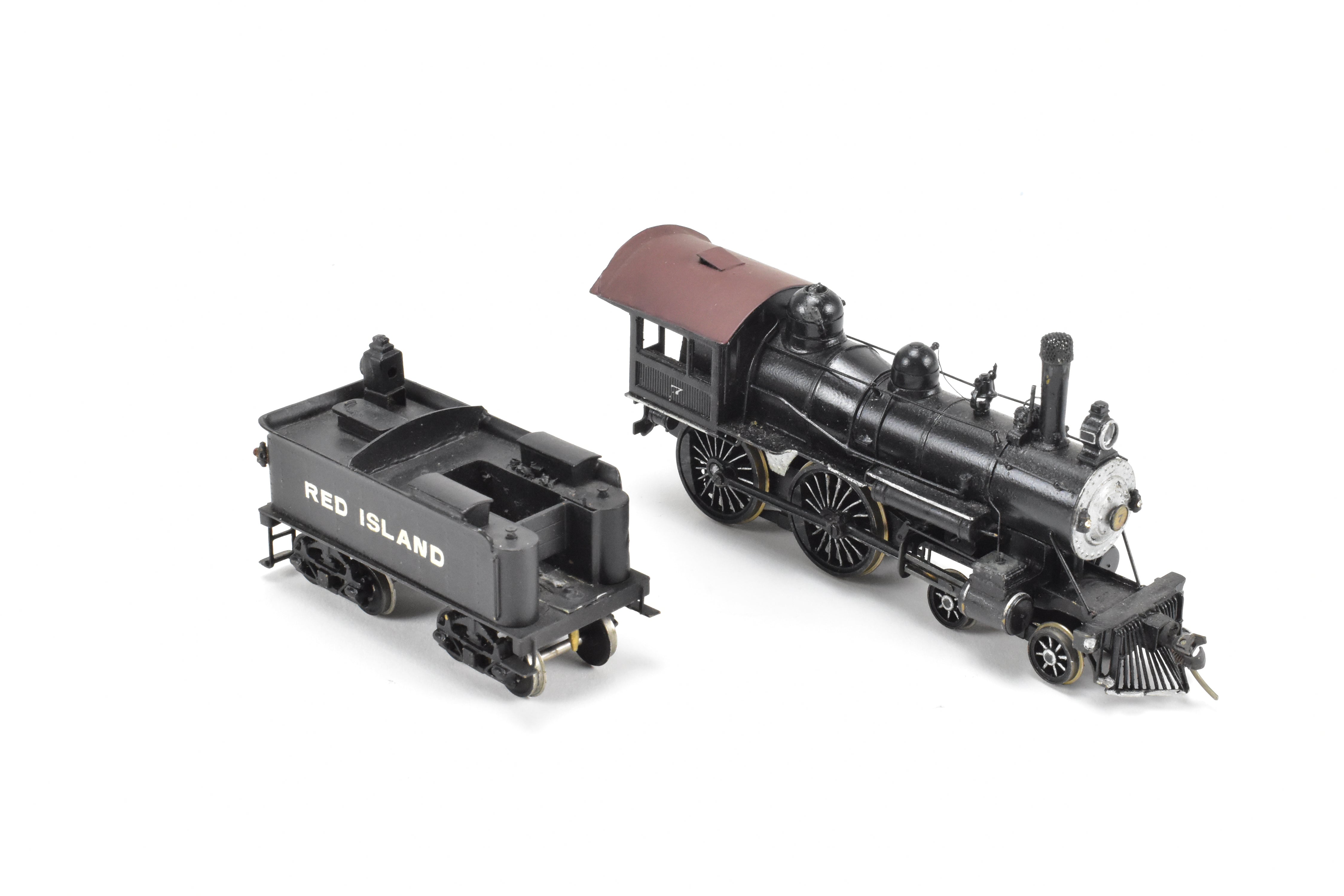 HO Scale Brass LMB NYC - New York Central Buchanan Style 4-4-0 CP Fictional Railroad Model in Red Color