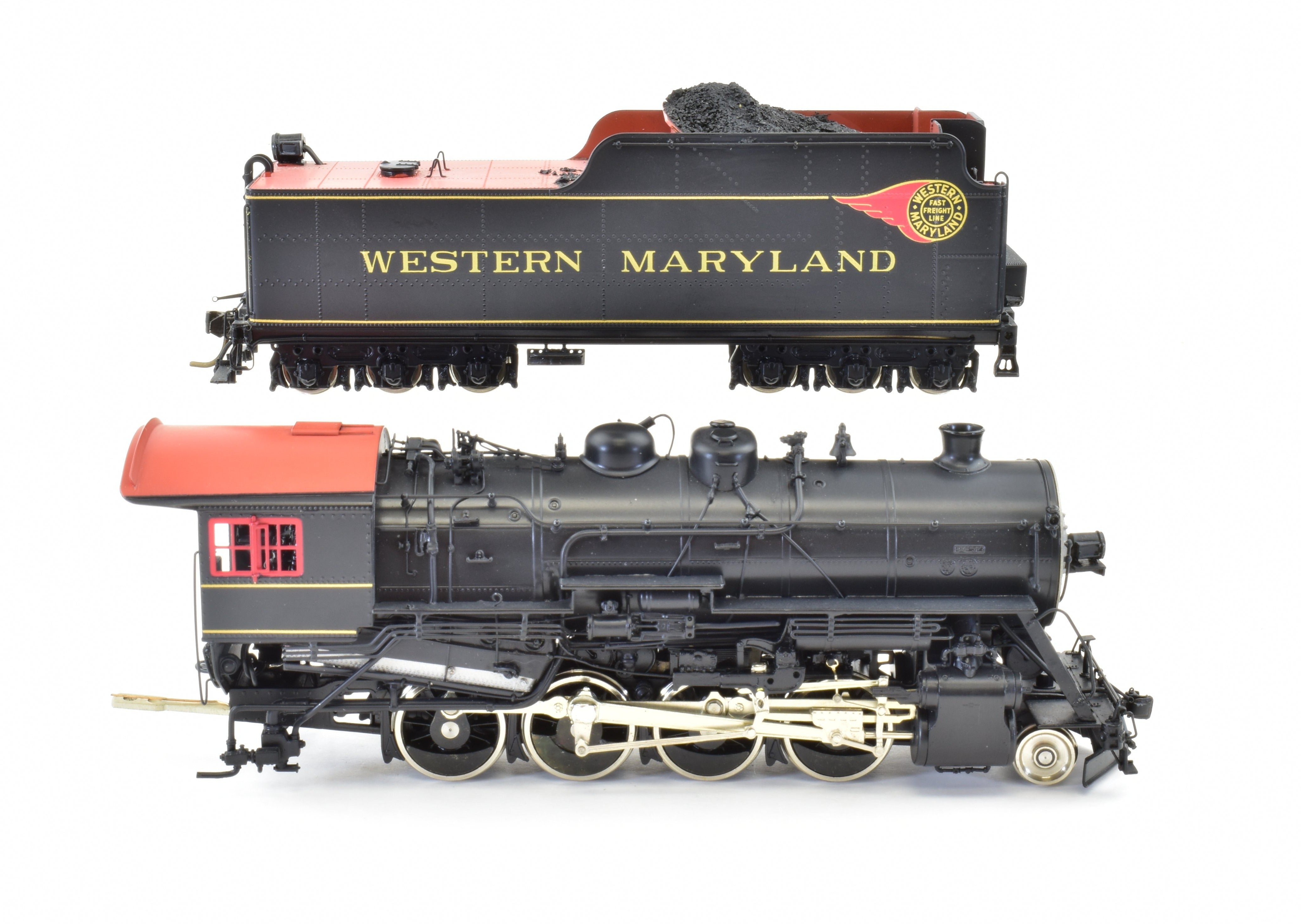 HO Scale Brass Oriental Limited Western Maryland H - 9 2 - 8 - 0 Steam Ejector Freight Locomotive Model
