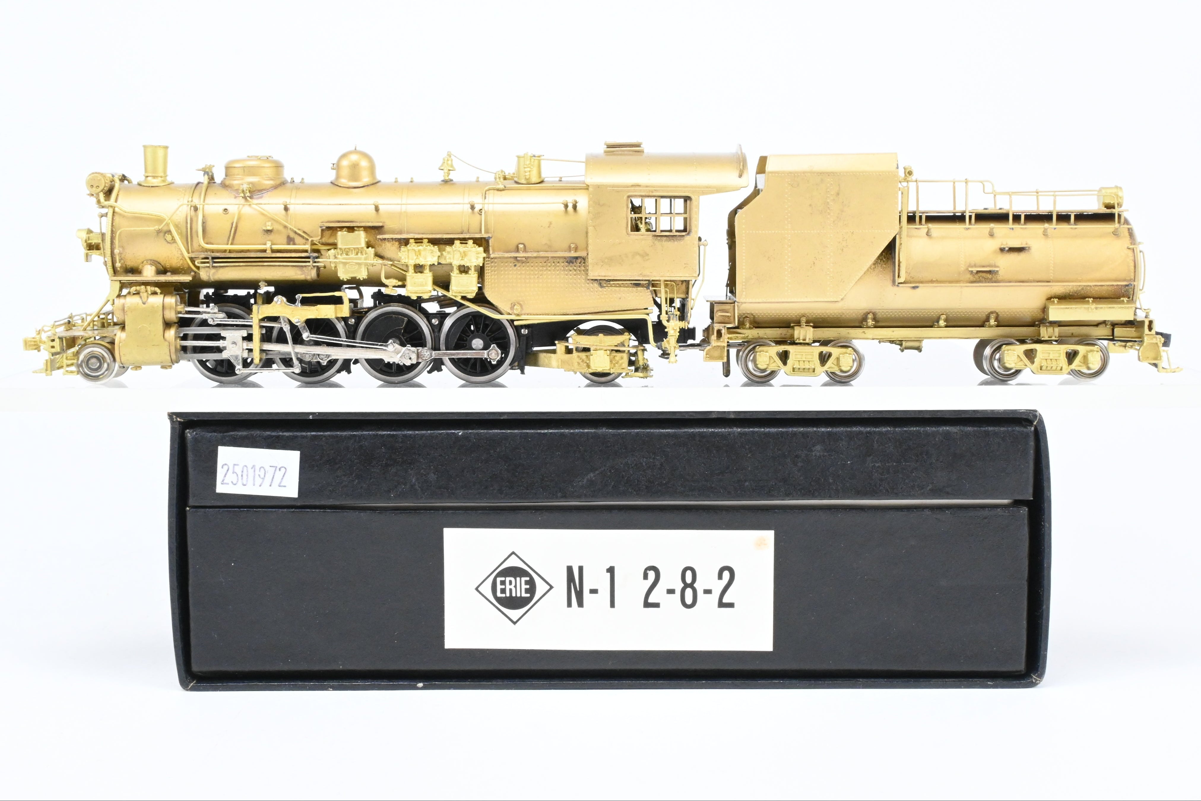 HO Scale Brass Nickel Plate Products (NPP) Erie Railroad N-1 Class 2-8-2 Mikado Steam Locomotive Model - Version 2