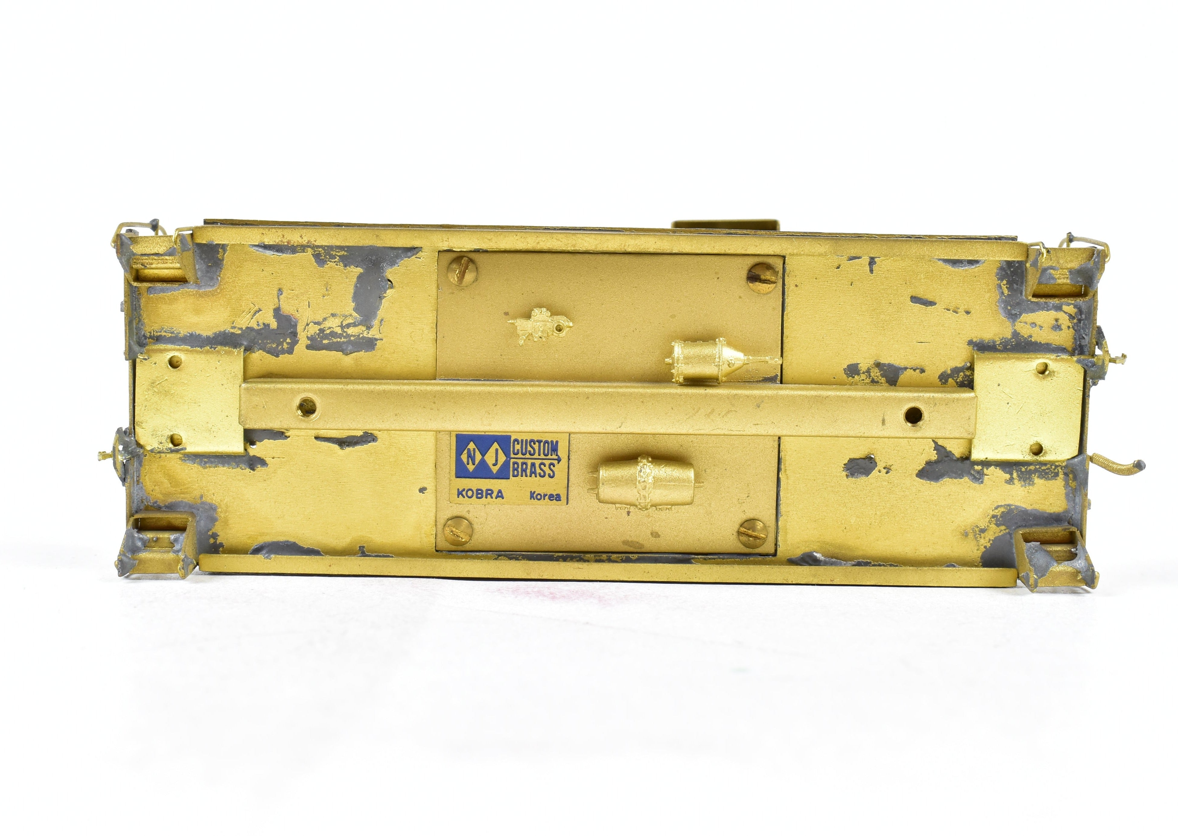 HO Scale Brass Norfolk & Western Transfer Car with Trucks, NJ Custom Brass Model
