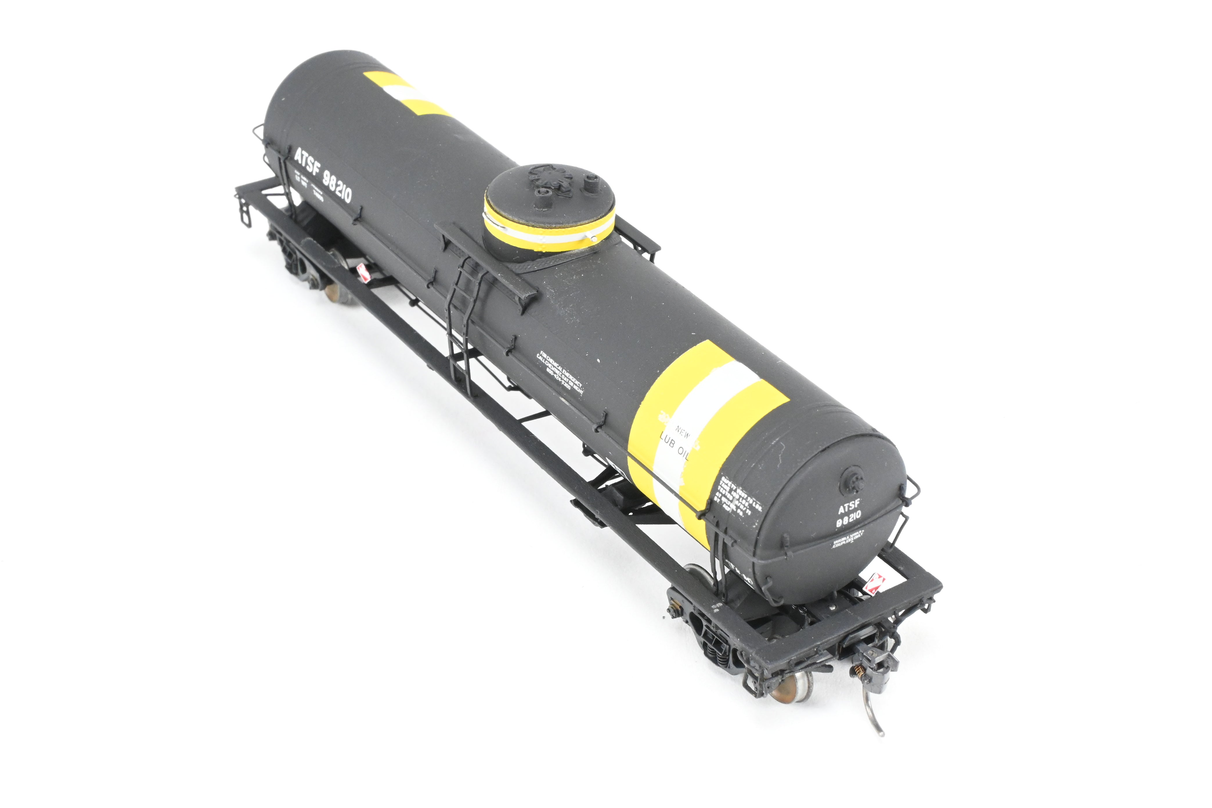 High - Quality HO Scale Brass Pecos River Brass ATSF - Santa Fe Tk - M Tank Car with CP Number 98210