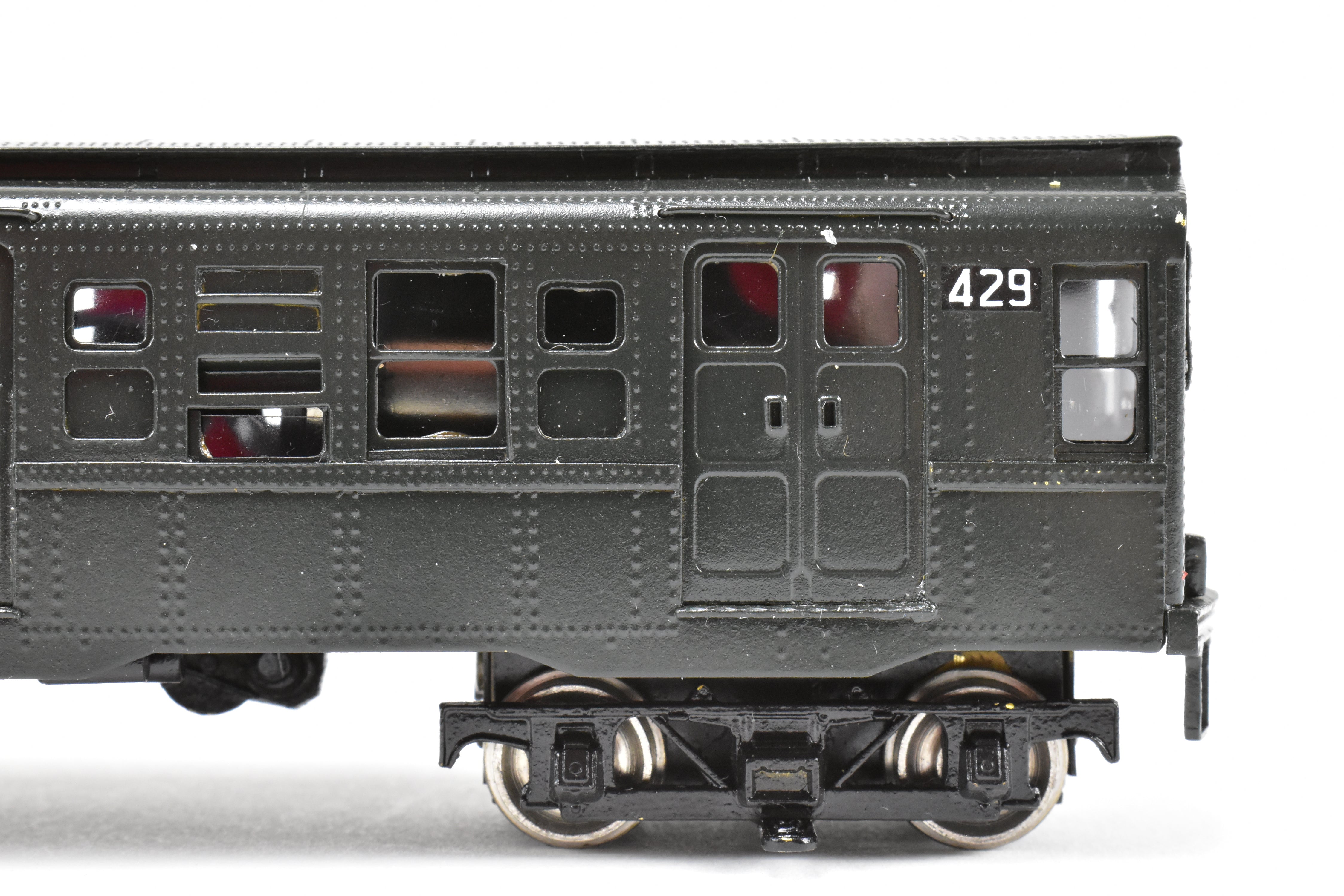 Custom Painted Set of Three HO Brass NJ Subway R-4 Cars, NY Independent System