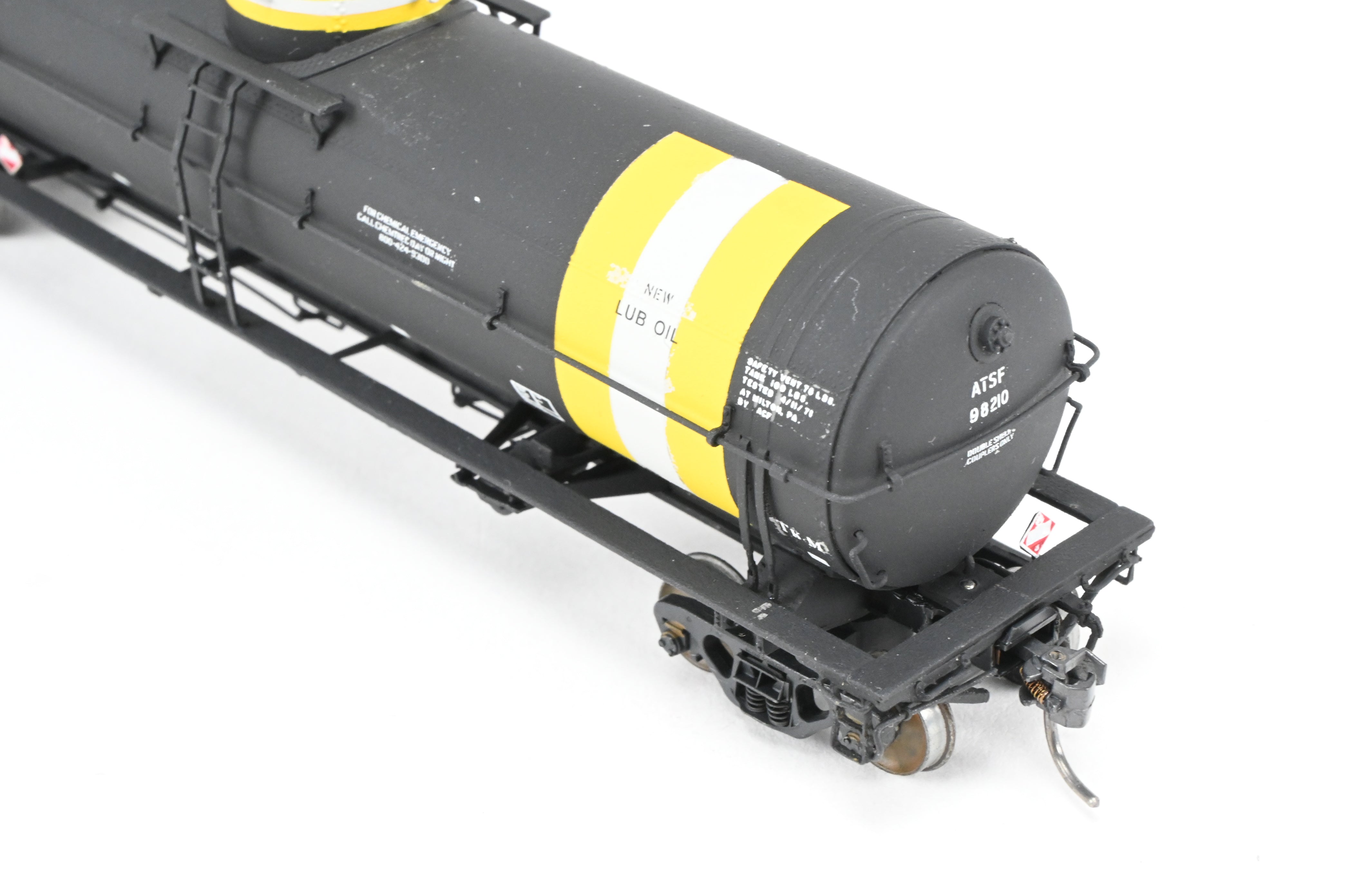 High - Quality HO Scale Brass Pecos River Brass ATSF - Santa Fe Tk - M Tank Car with CP Number 98210
