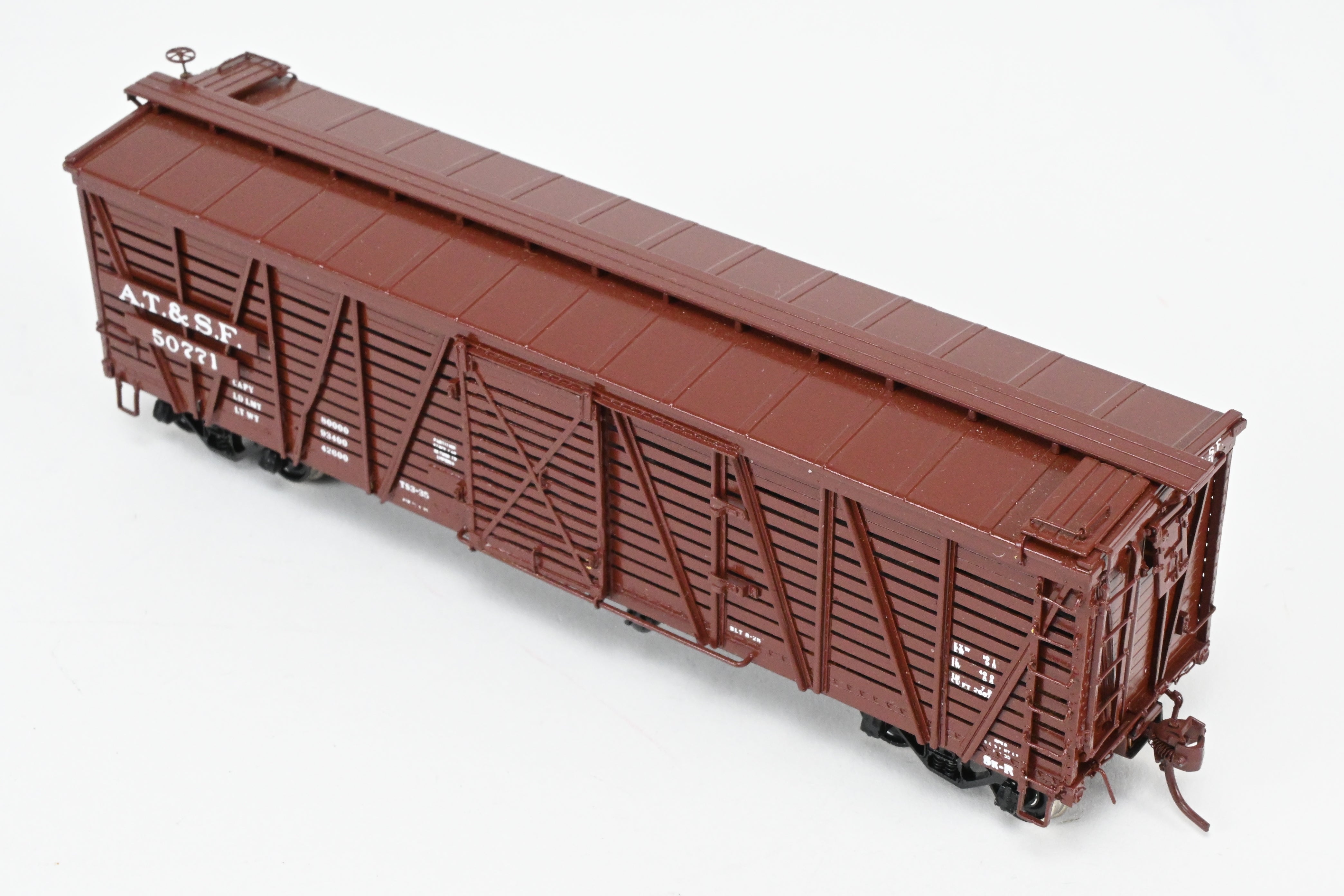HO Scale Brass ATSF - Santa Fe Sk-R Stock Car No. 60771 Custom Painted