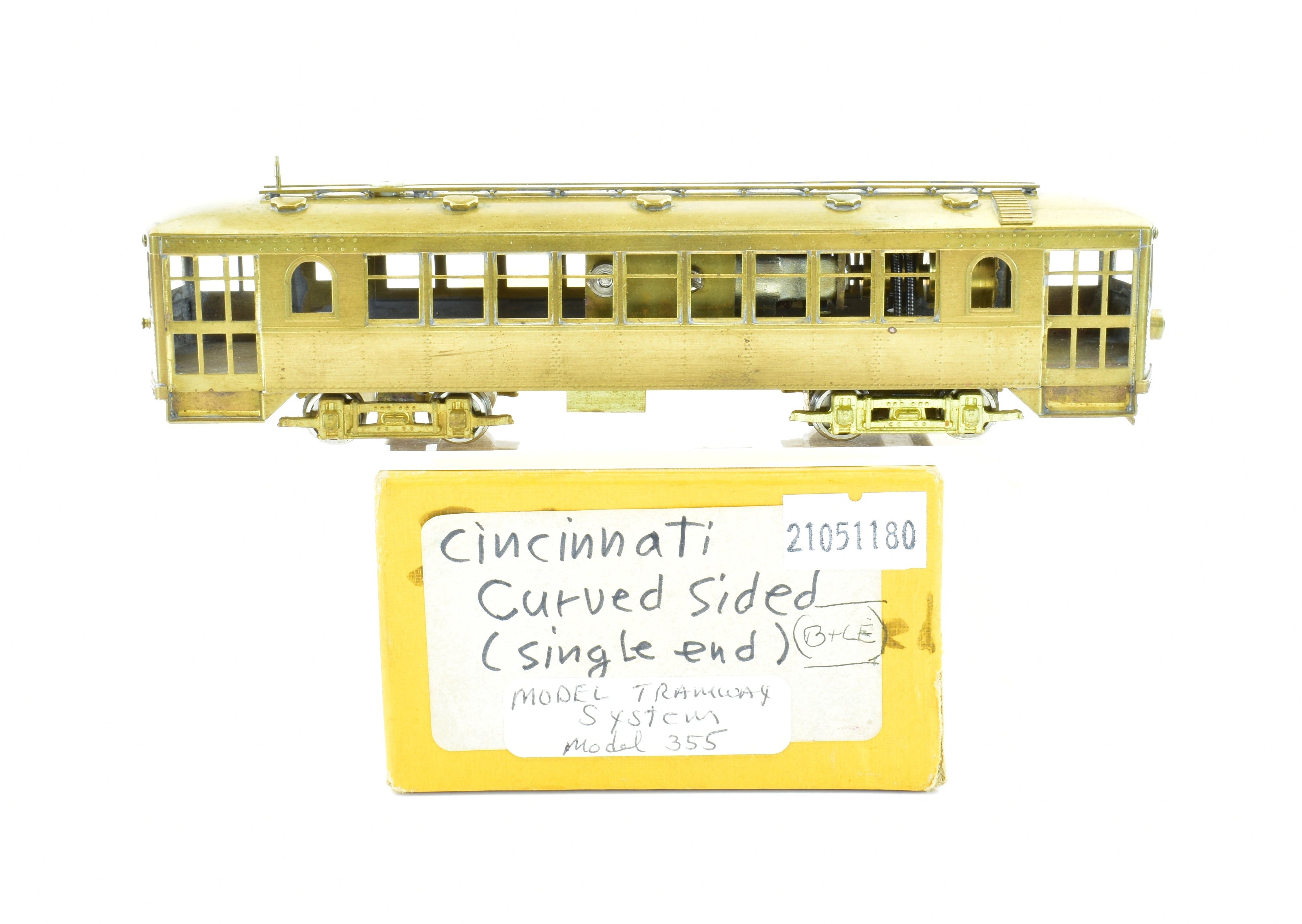 1963 HO Brass Single-Ended Curved Sider Model Tramway of Cincinnati Street Railways
