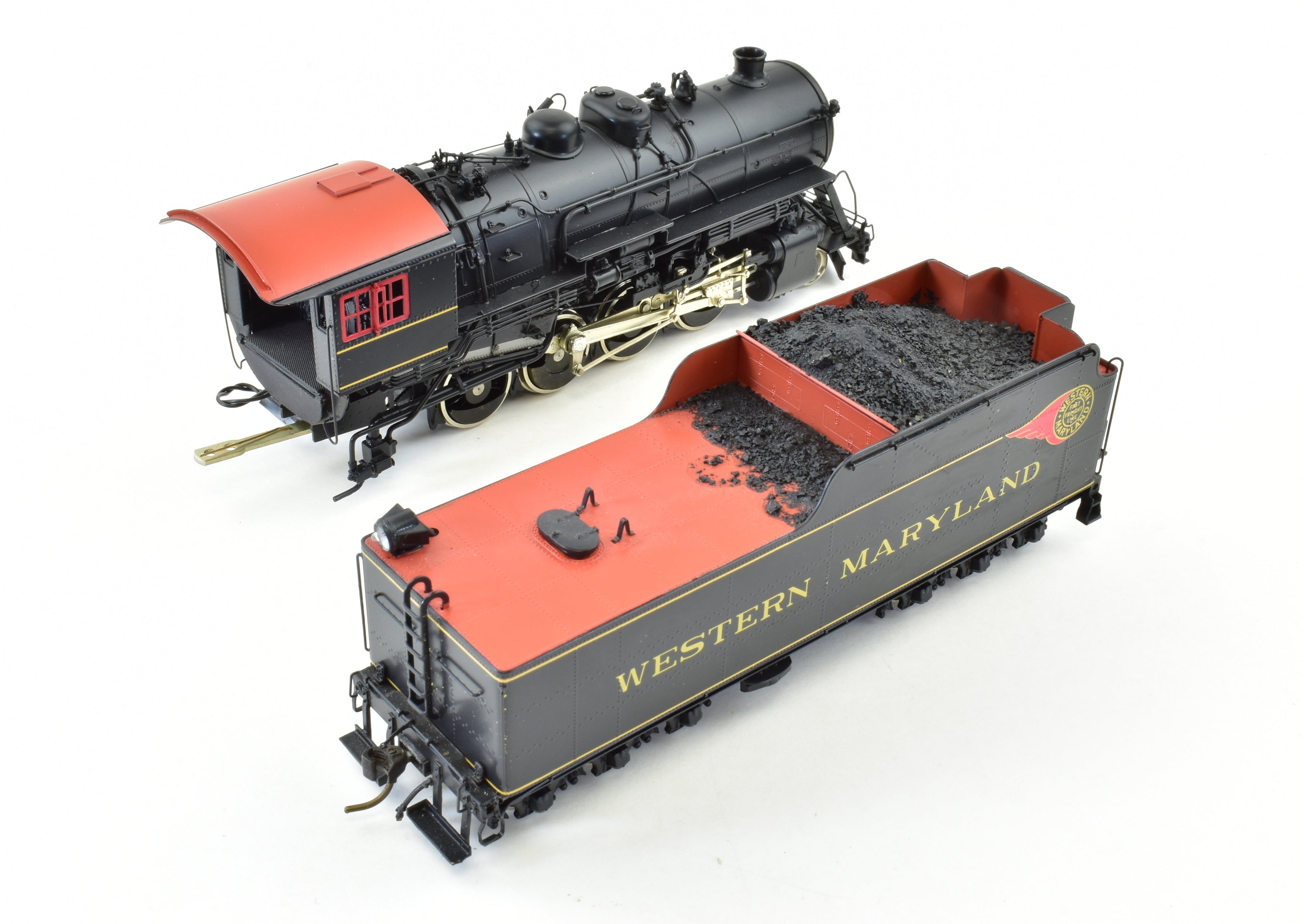 HO Scale Brass Oriental Limited Western Maryland H - 9 2 - 8 - 0 Steam Ejector Freight Locomotive Model