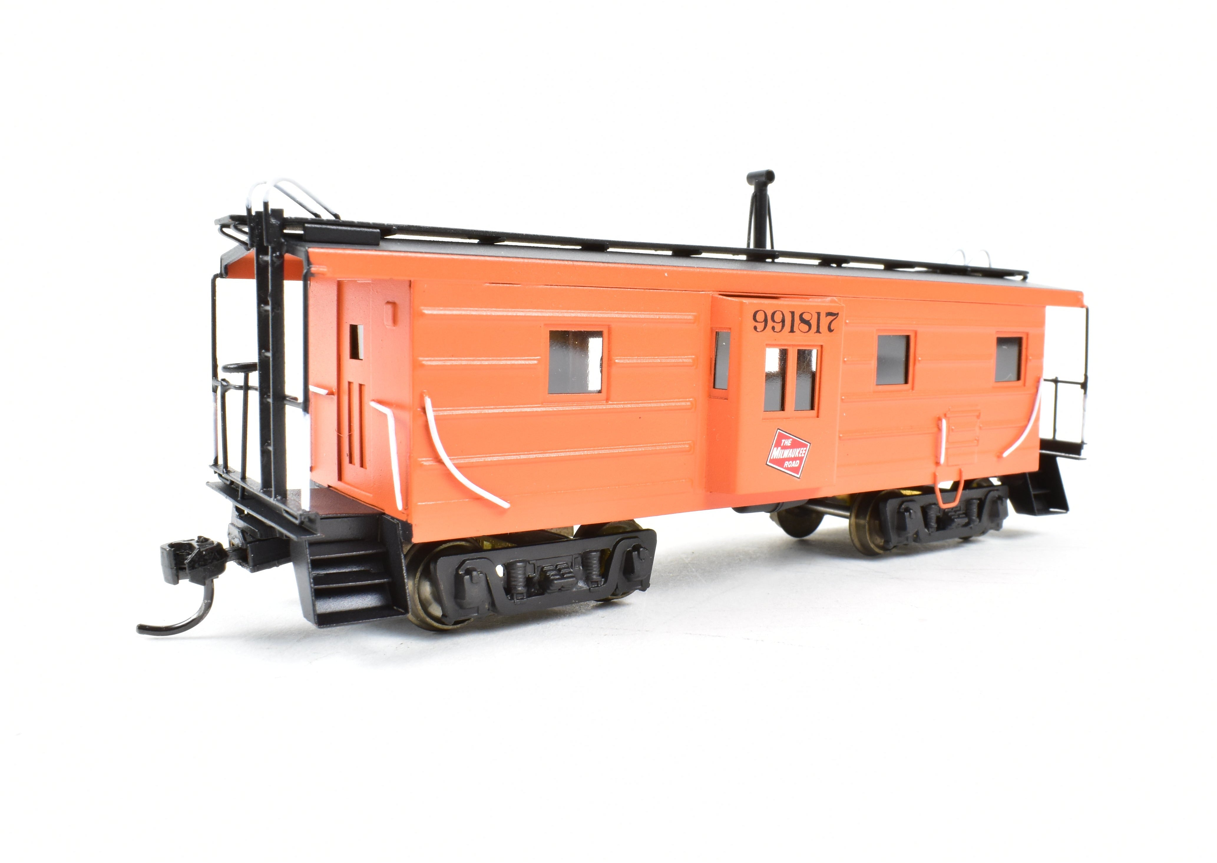 HO Scale Brass Nickel Plate Products Milwaukee Road Bay Window Caboose Pro-Painted #991817