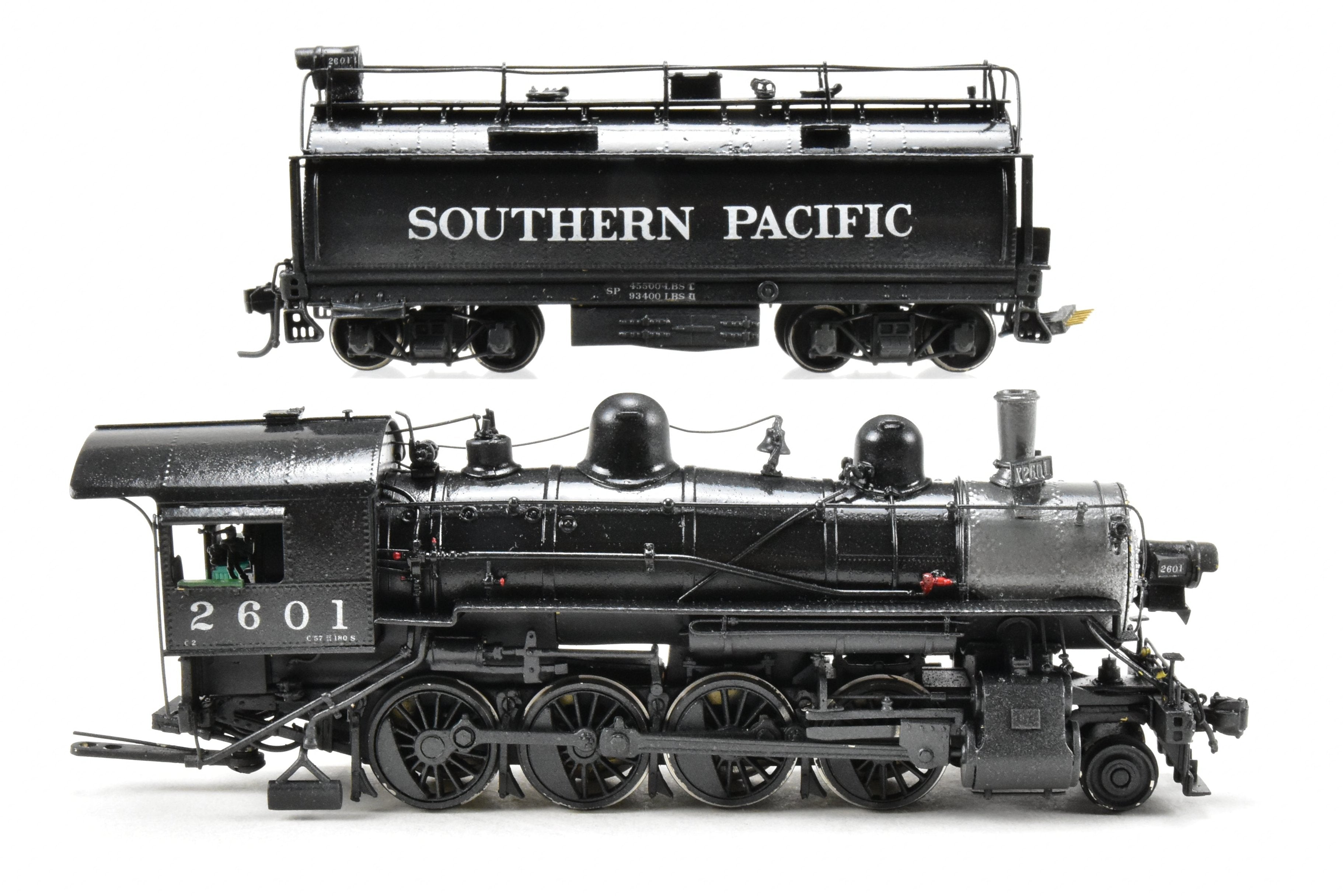 HO Scale Brass Model Train - Southern Pacific Class C - 2 2 - 8 - 0 Oriental Limited with Tsunami DCC and Sound System, Cab Number 2601
