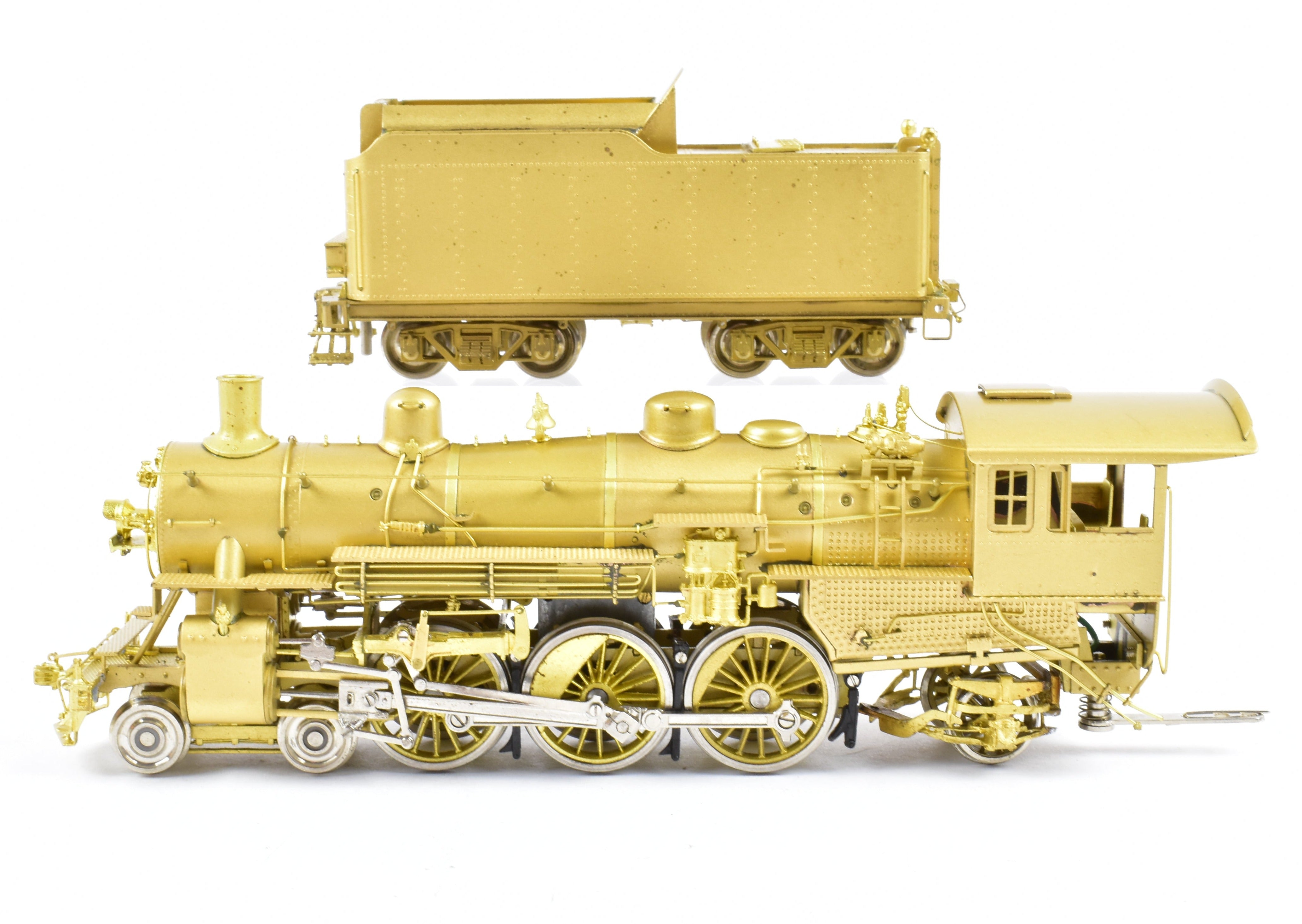HO Scale Brass Nickel - Plated Model Train: Chicago & North Western Class E 4 - 6 - 2 Pacific Locomotive by NPP (Nickel Plate Products)