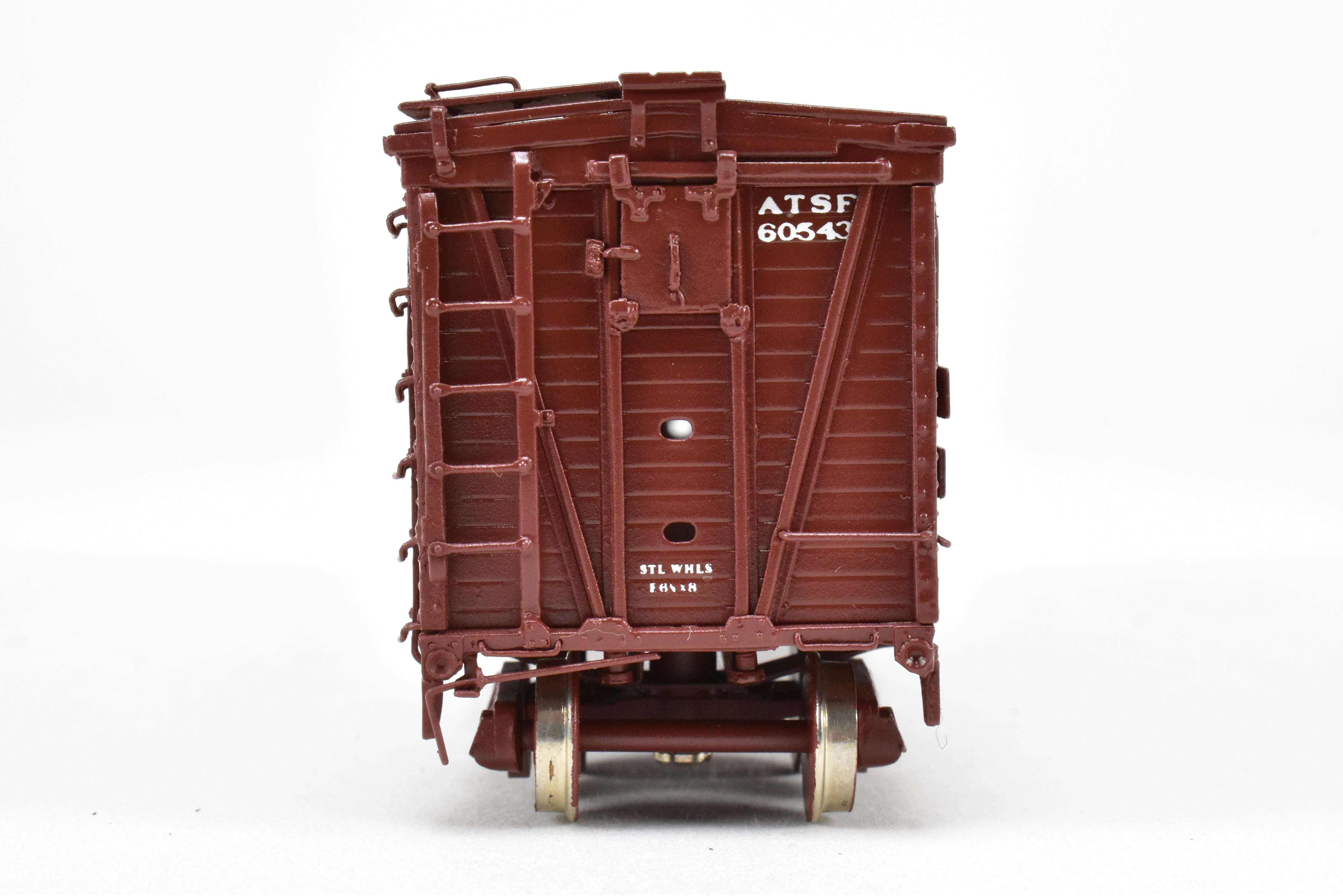 High - Quality HO Scale Brass Santa Fe SK - U Stock Car Model No. 60543 by Pecos River Brass for ATSF