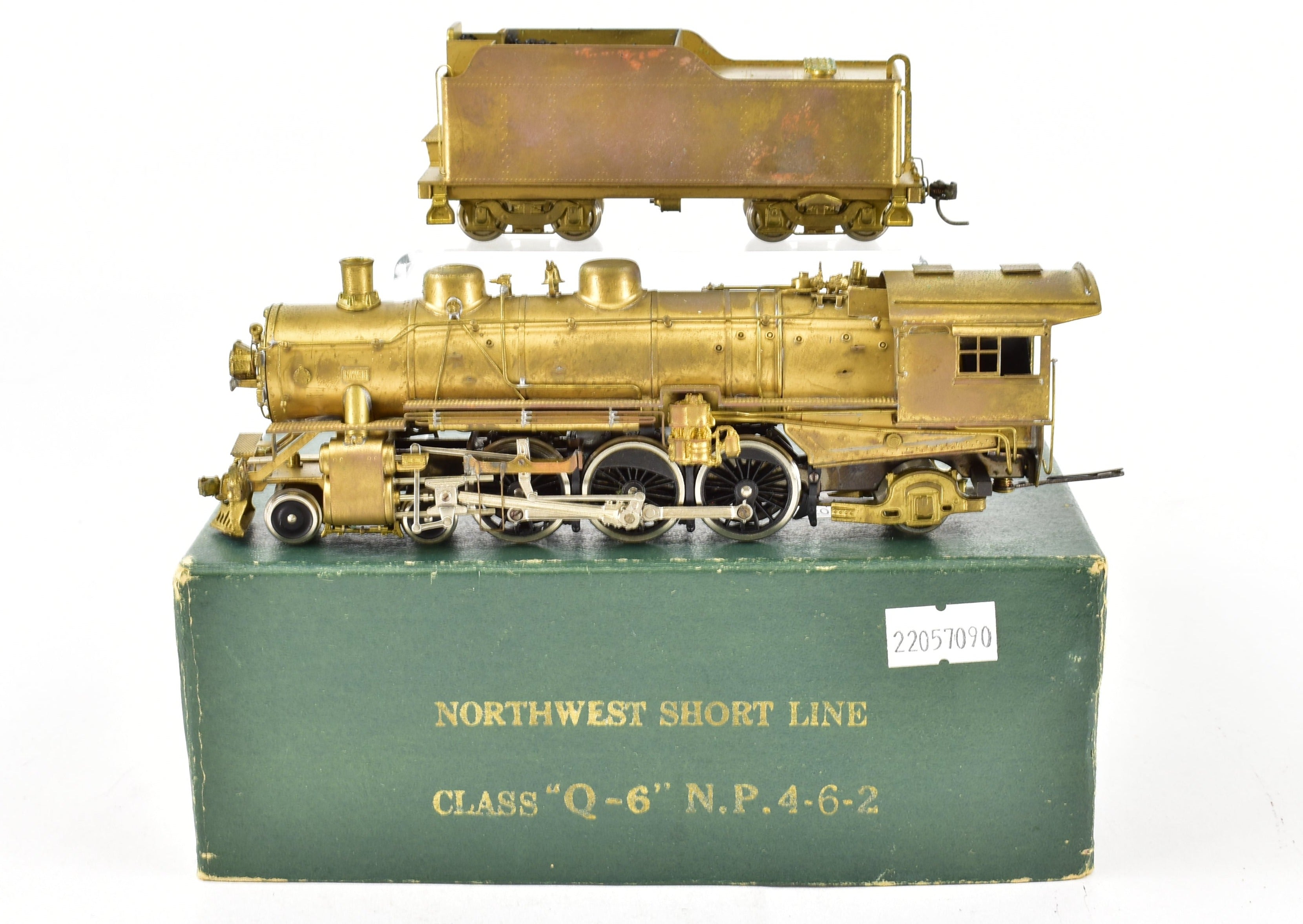 HO Scale Brass Model Train - Northwest Short Line (NWSL) and Northern Pacific (NP) Class Q - 6 4 - 6 - 2 Pacific Steam Locomotive Replica