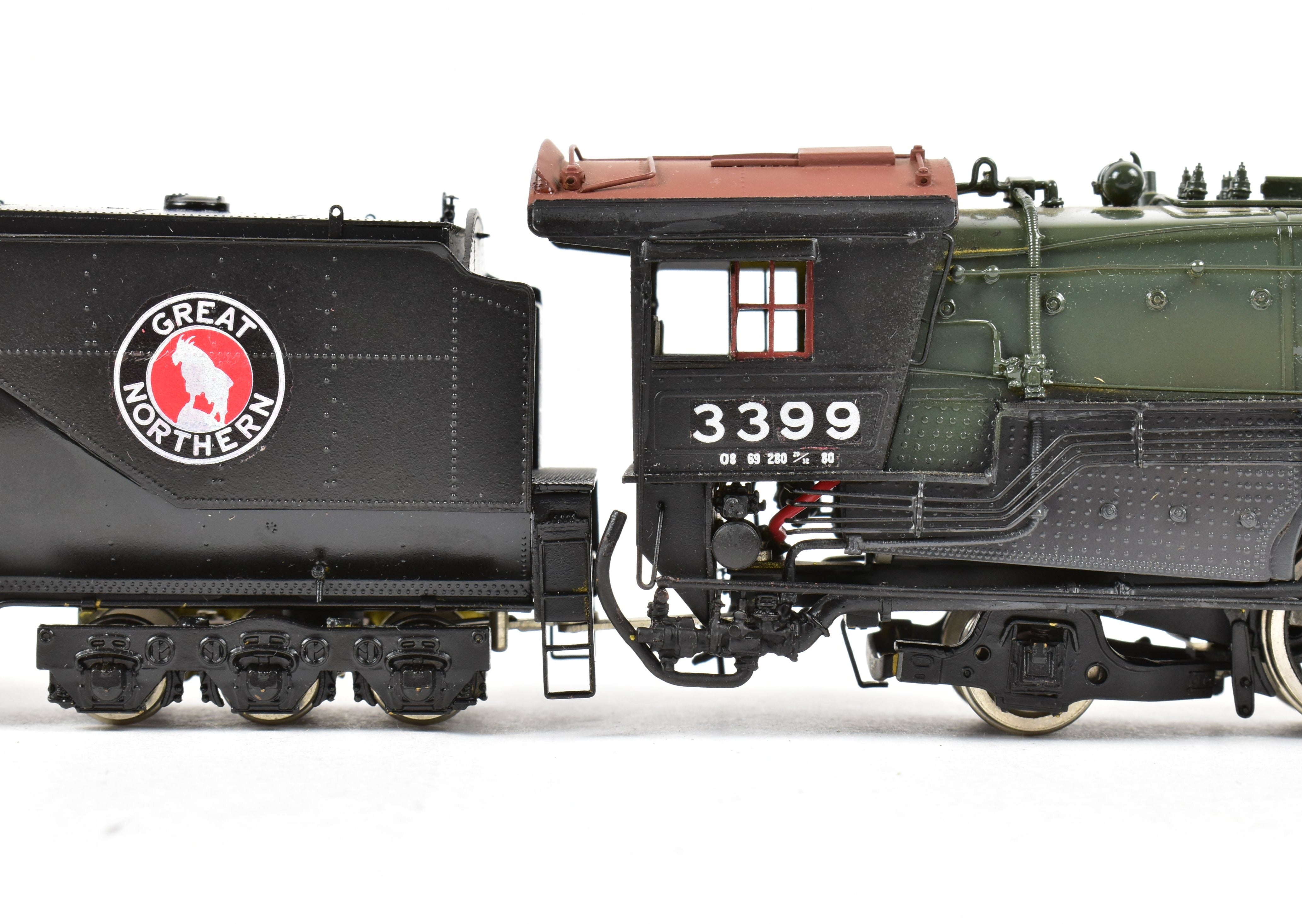 HO Scale Brass Great Northern 2-8-2 Class O-8 Open Cab Custom Painted Sunset Model