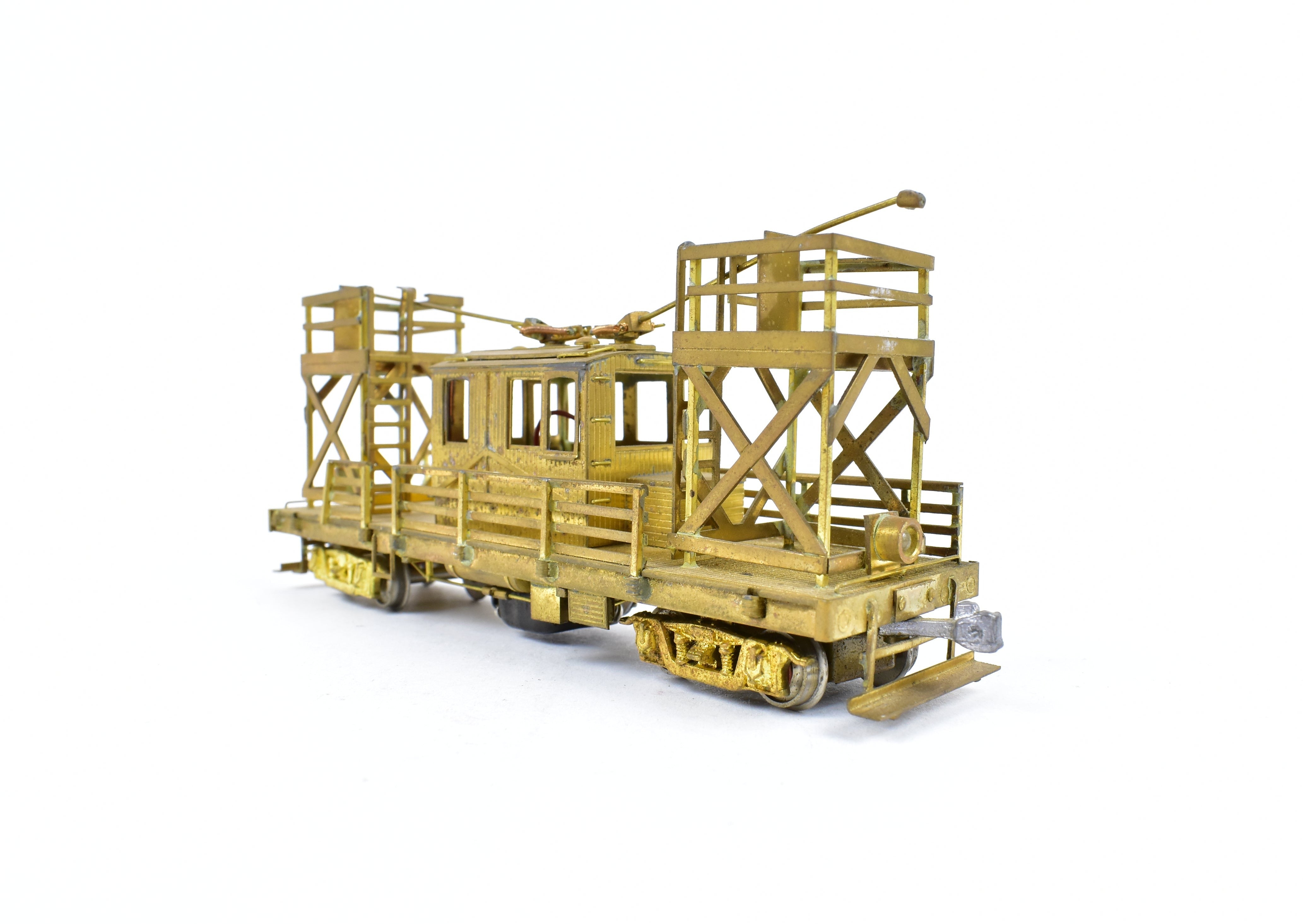 HO Scale Brass Suydam Pacific Electric Interurban Wood Wire Greaser - Tower Car Model (No Box, As - Is Condition)