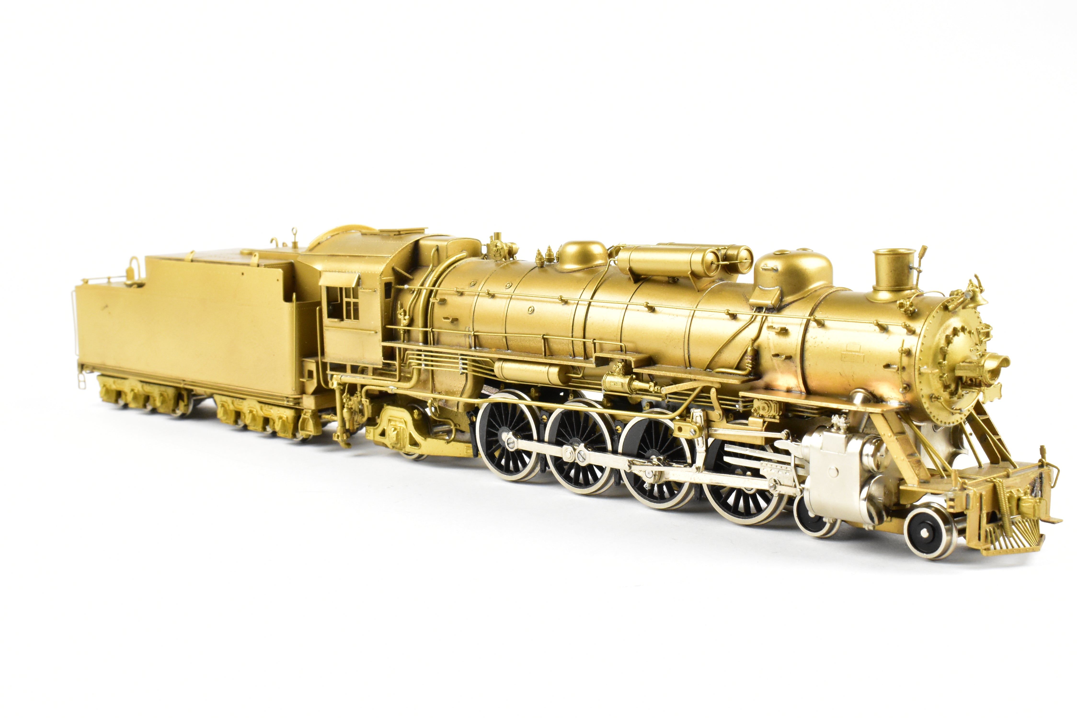 HO Scale Brass Toby PFM Frisco 4-8-2 Mountain Locomotive with Plated Cylinders