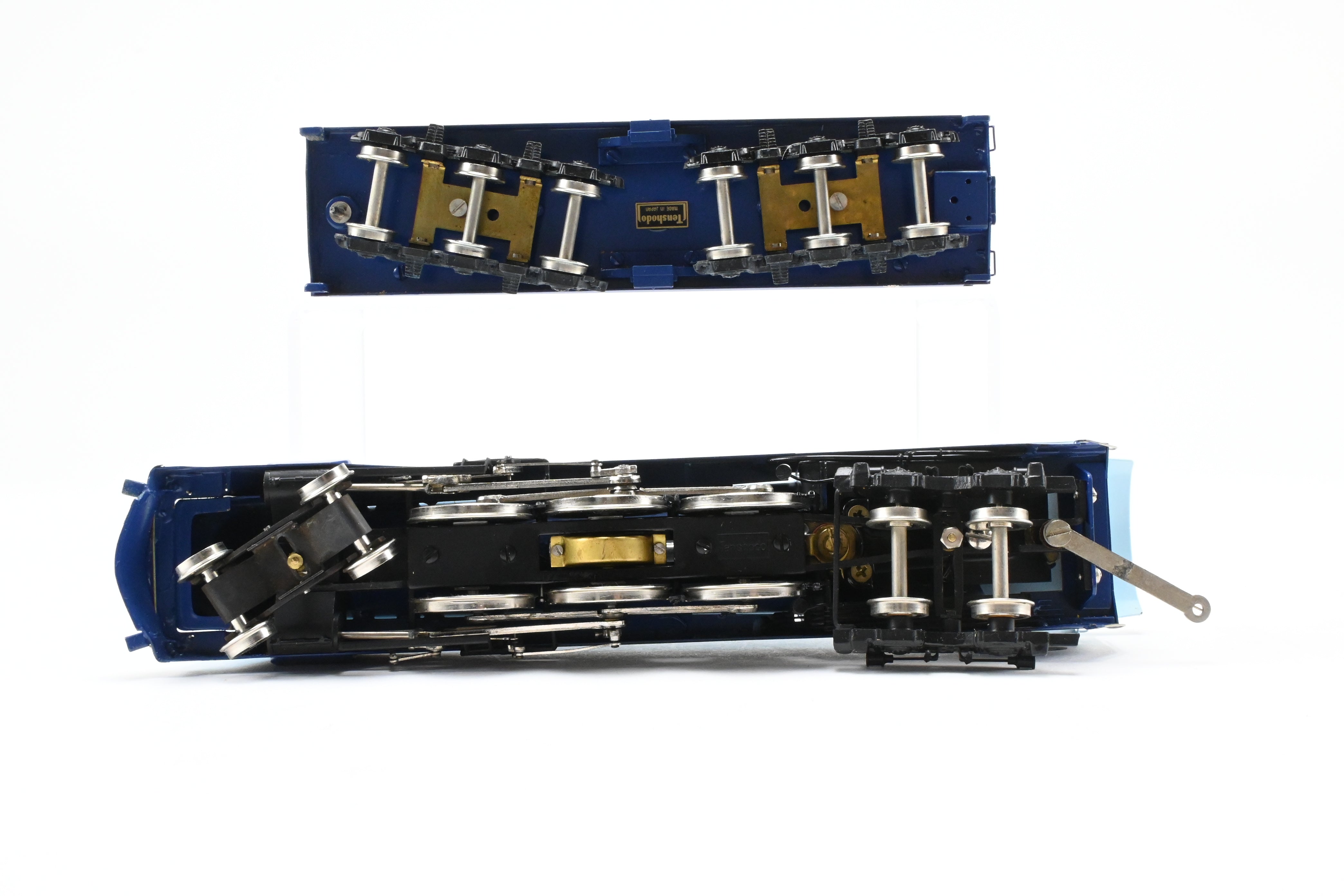 HO Scale Brass Model Train - Tenshodo ATSF Santa Fe 4-6-4 Steam Locomotive No. 3460 The Blue Goose Hudson - 1971 Run with Minor Foam Damage