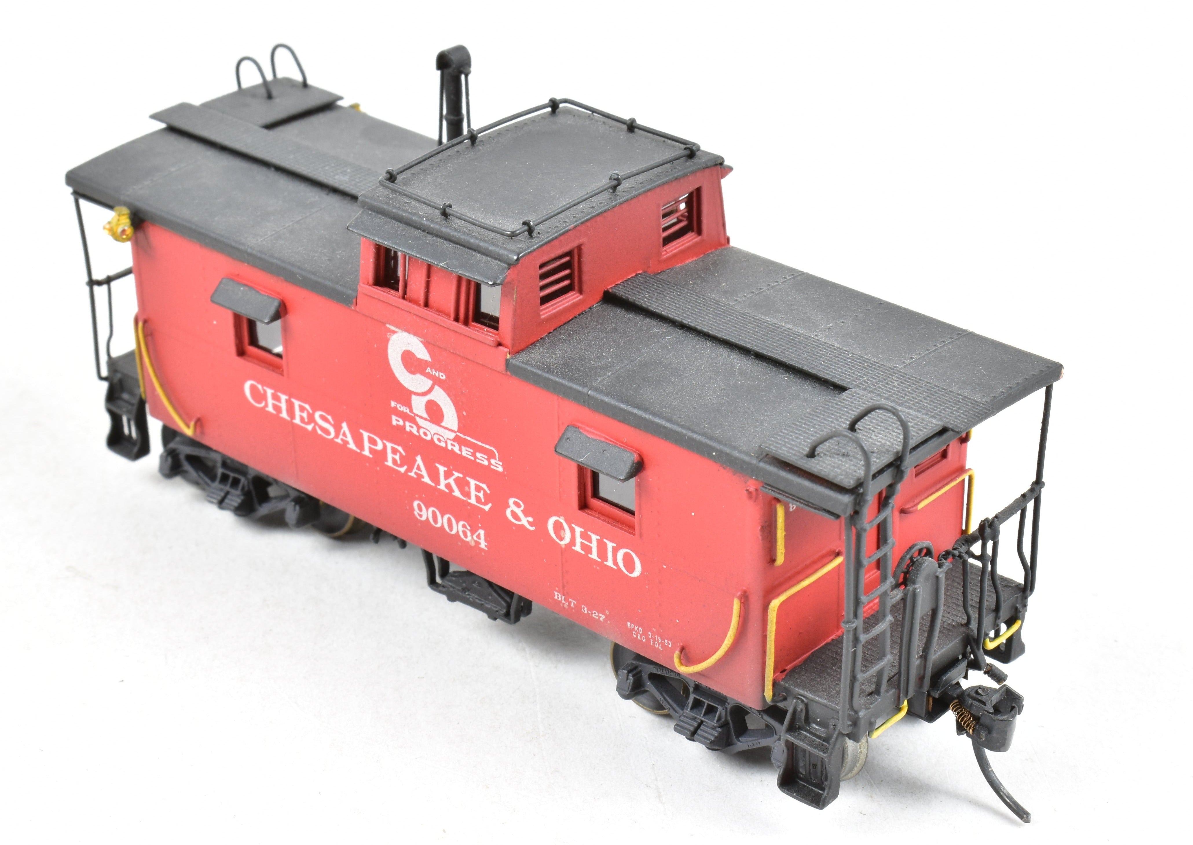 Custom Painted HO Brass Nickel Plate Chesapeake & Ohio Steel Caboose