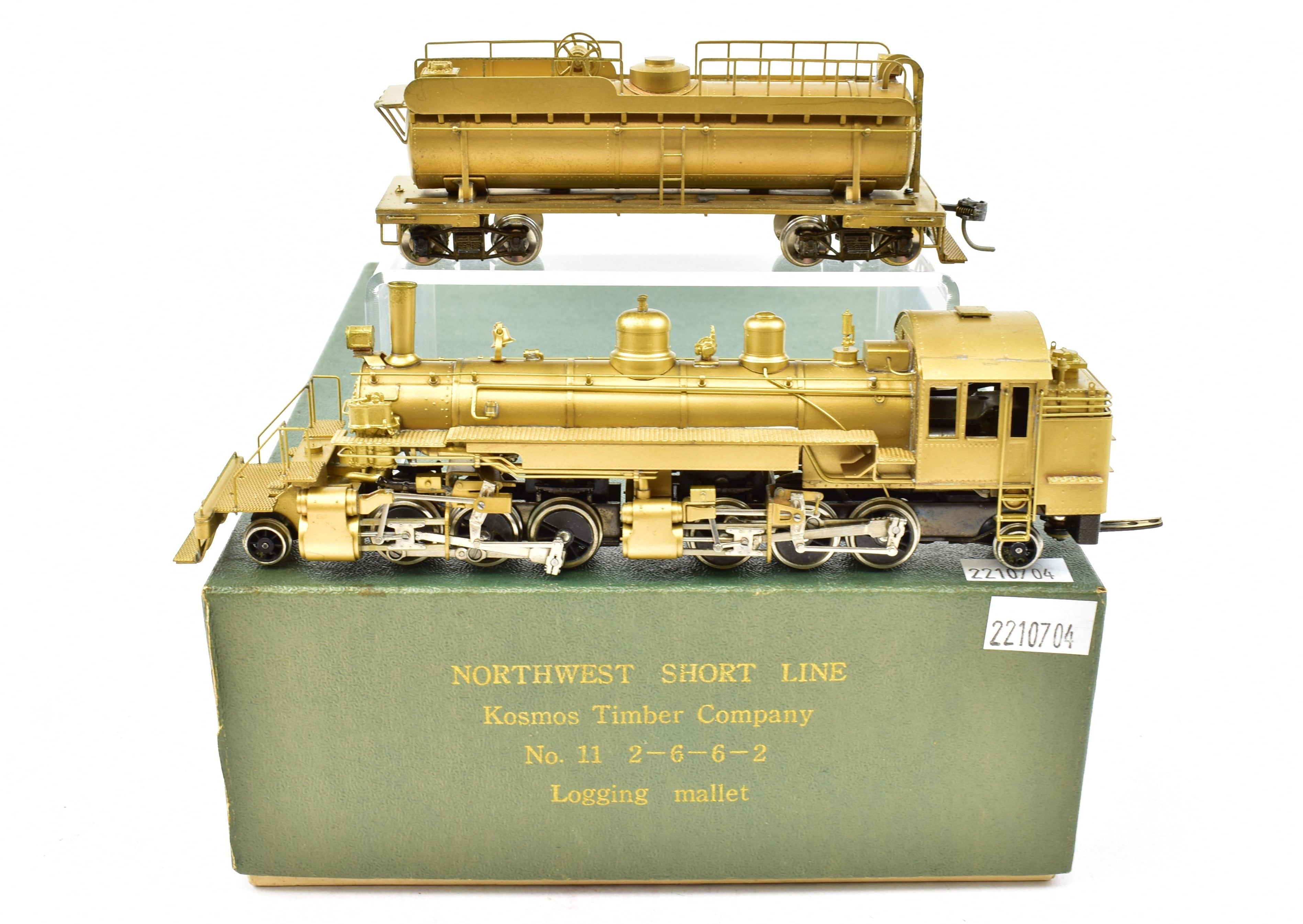 HO Brass Northwest Short Line Kosmos Timber Co #11 2-6-6-2T Logging Engine