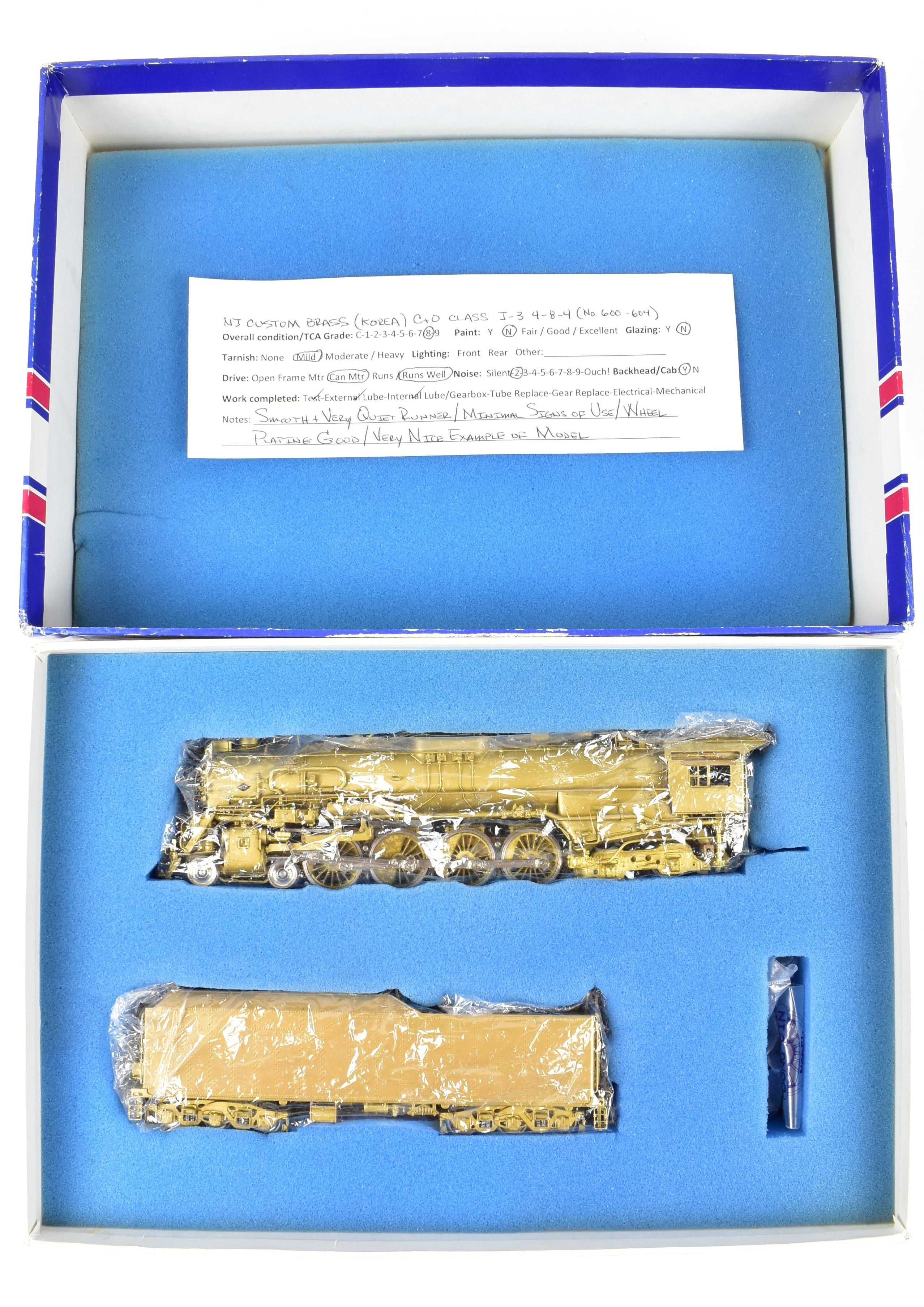 HO Scale Brass C&O Chesapeake & Ohio J - 3 4 - 8 - 4 Locomotives No. 600 - 604 by NJ Custom