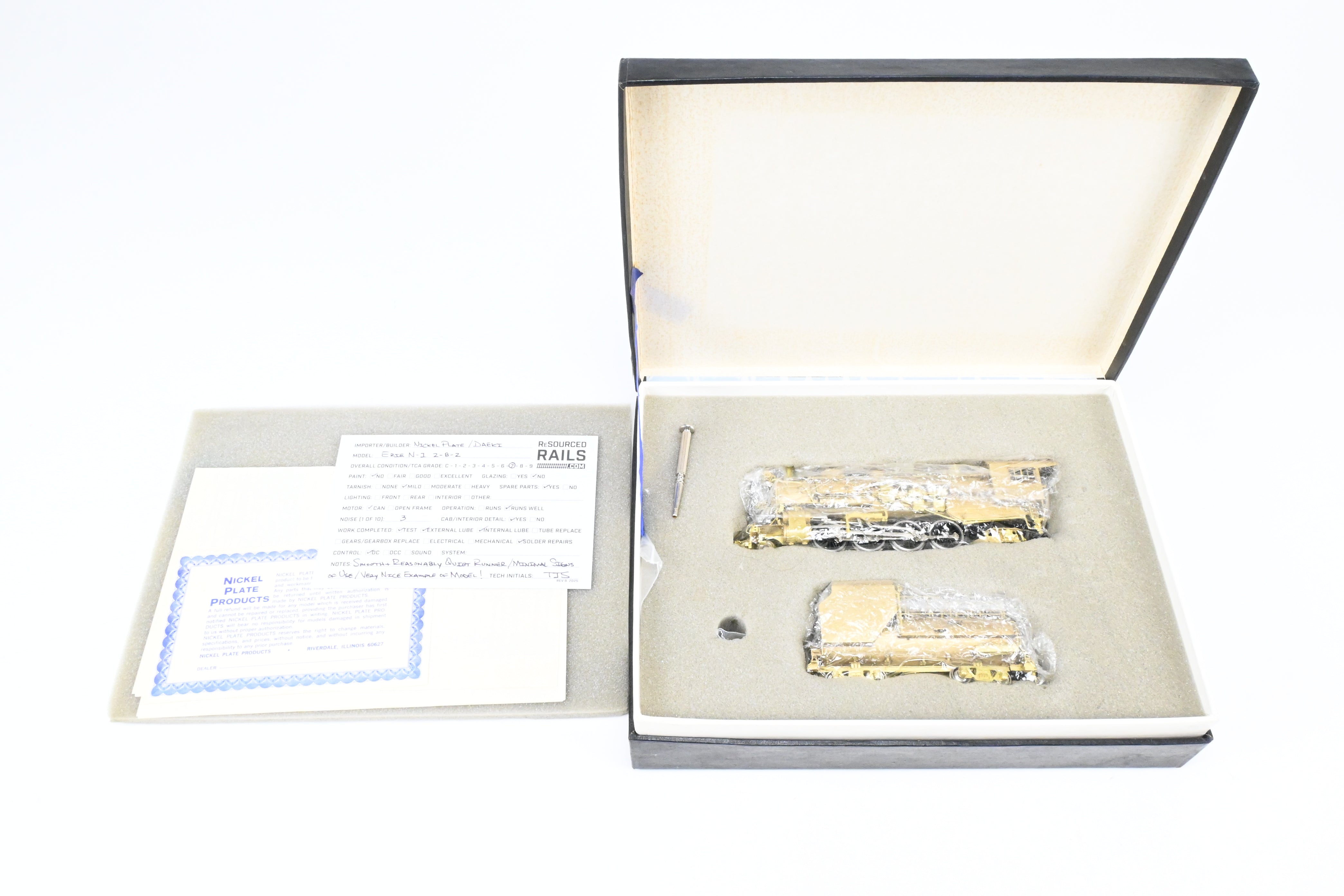 HO Scale Brass Nickel Plate Products (NPP) Erie Railroad N-1 Class 2-8-2 Mikado Steam Locomotive Model - Version 2