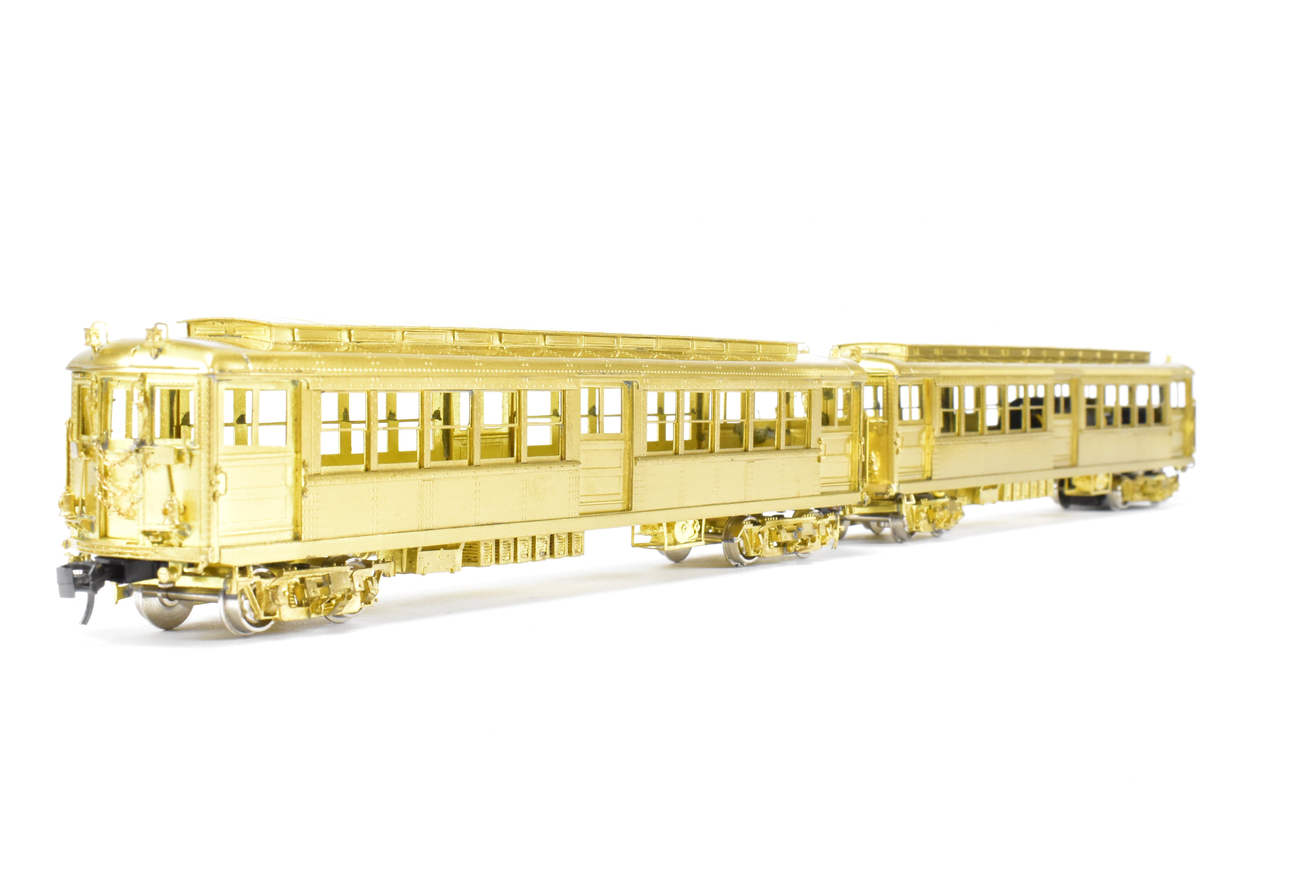 HO Scale Brass Subway Model - MTS Imports IRT Interborough Rapid Transit Deck Roof High-Voltage 2-Car Set for Model Railroads