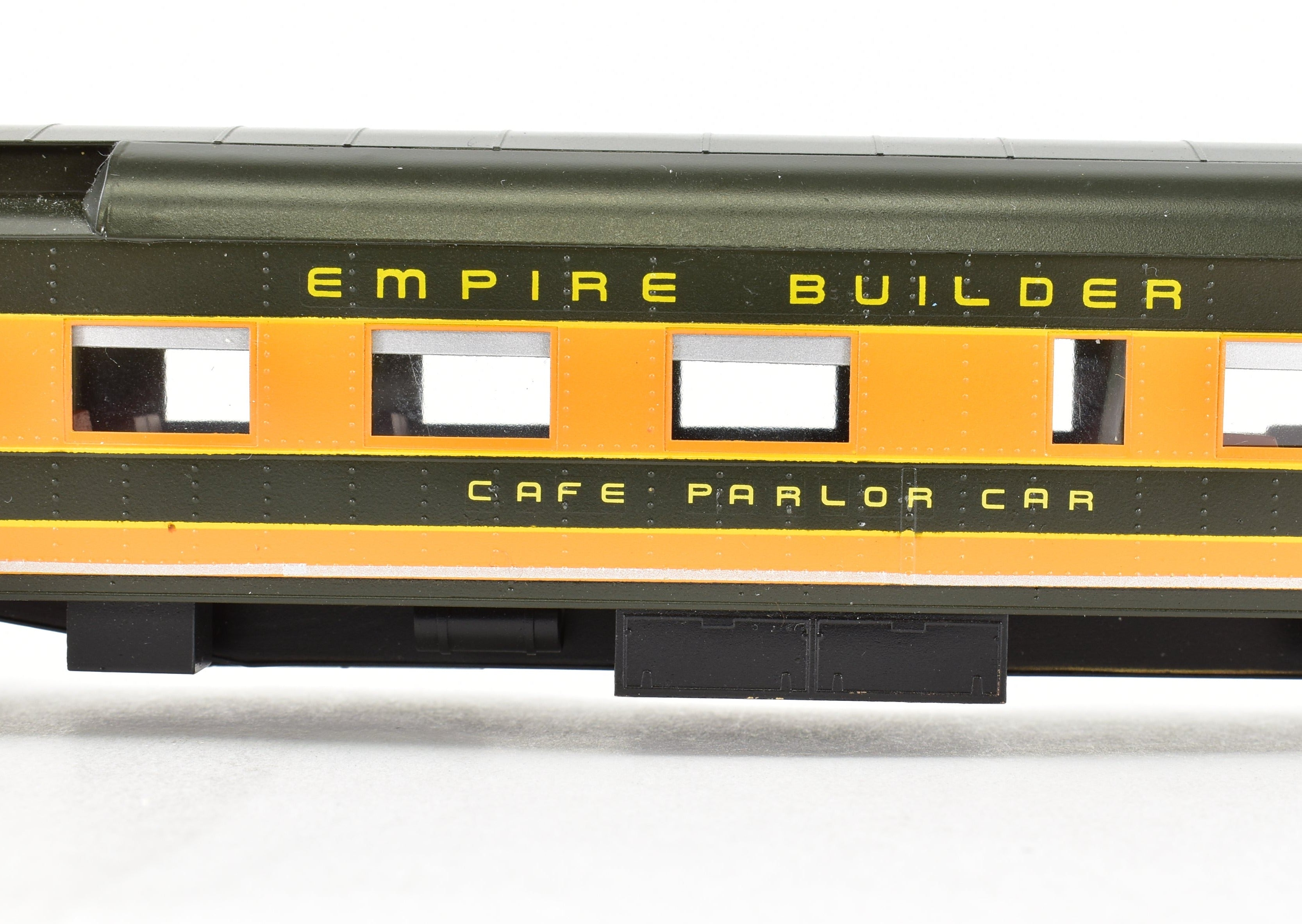 HO Scale Custom - Painted Brass Lambert Great Northern Cafe Lounge Observation Model with Interior Details