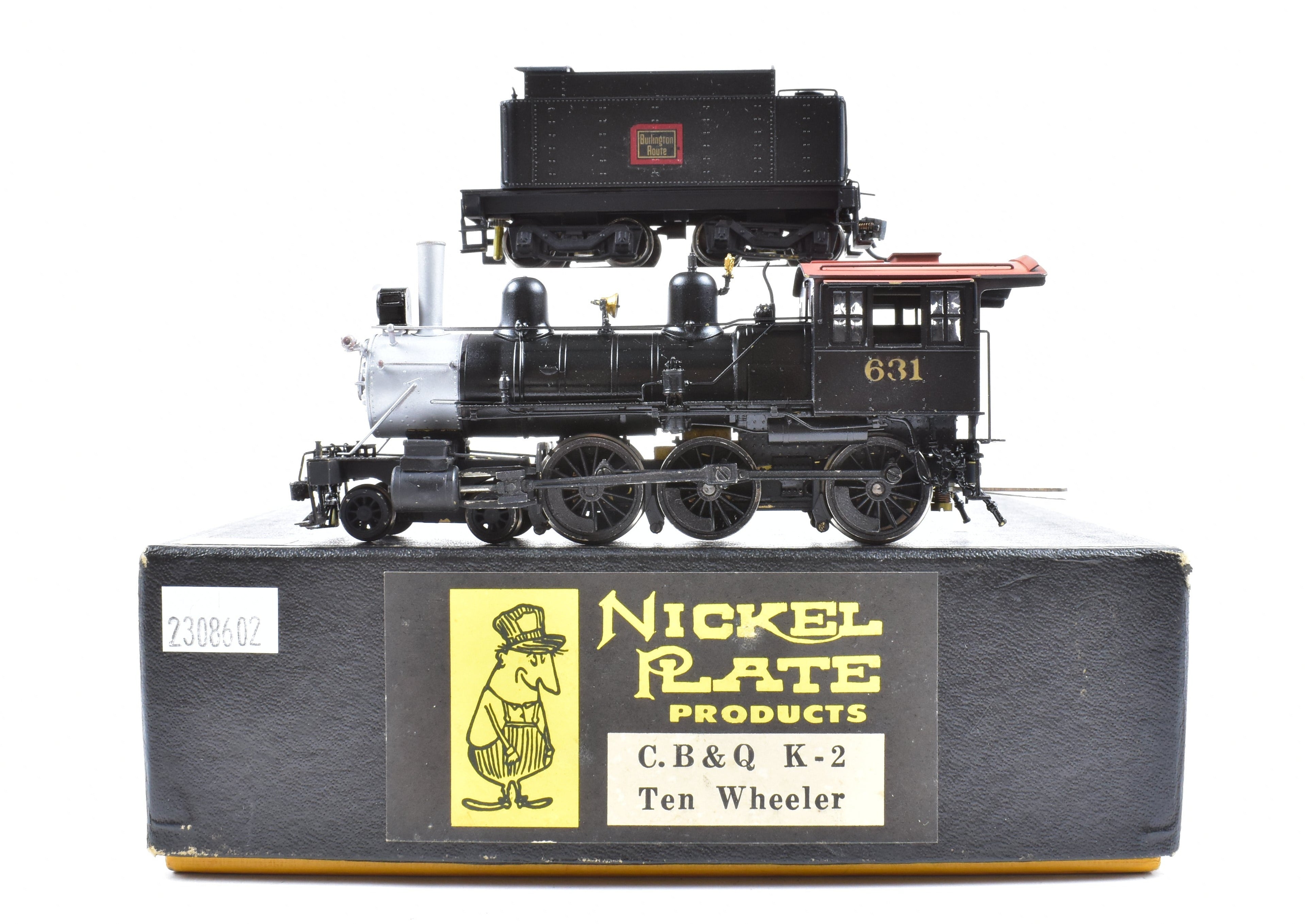 HO Scale Custom Painted Nickel Plate Products CB&Q Burlington Route K-2 4-6-0 Ten Wheeler Brass Model