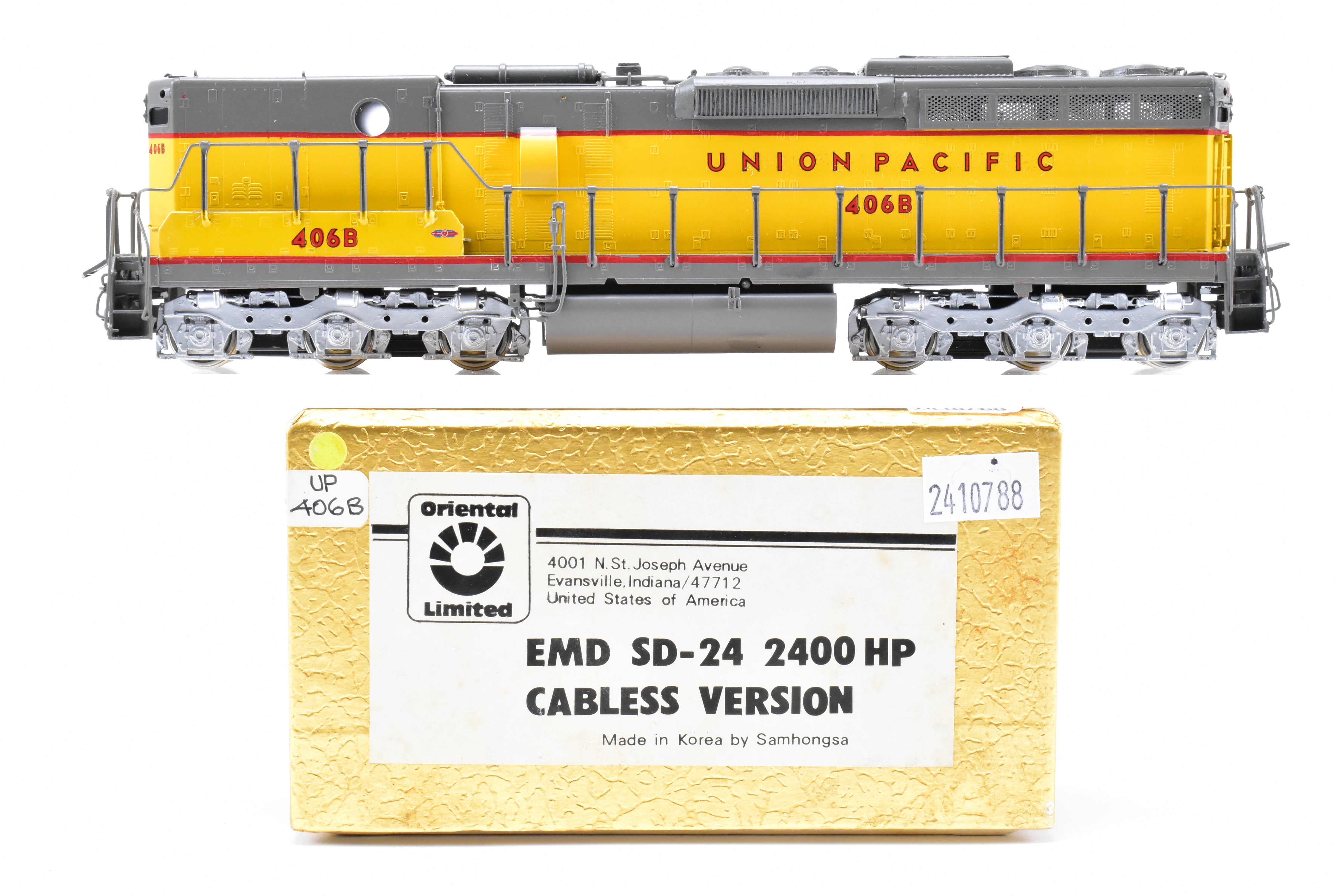 HO Brass Oriental Limited Union Pacific EMD SD24B 2400 HP Cabless Model #406B