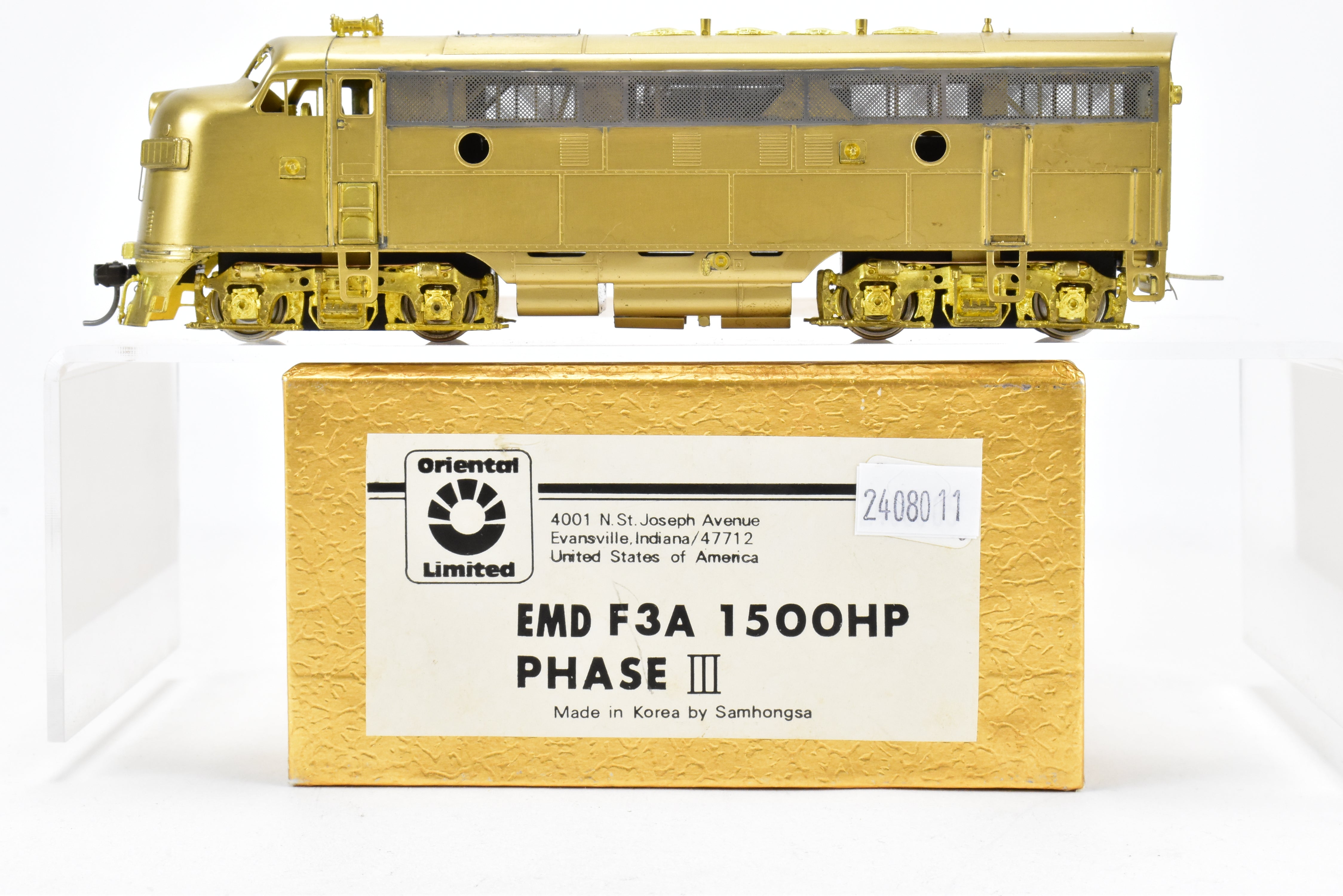High - Quality HO Scale Brass Oriental Limited EMD F3A 1500 HP Phase III Model Train for Collectors