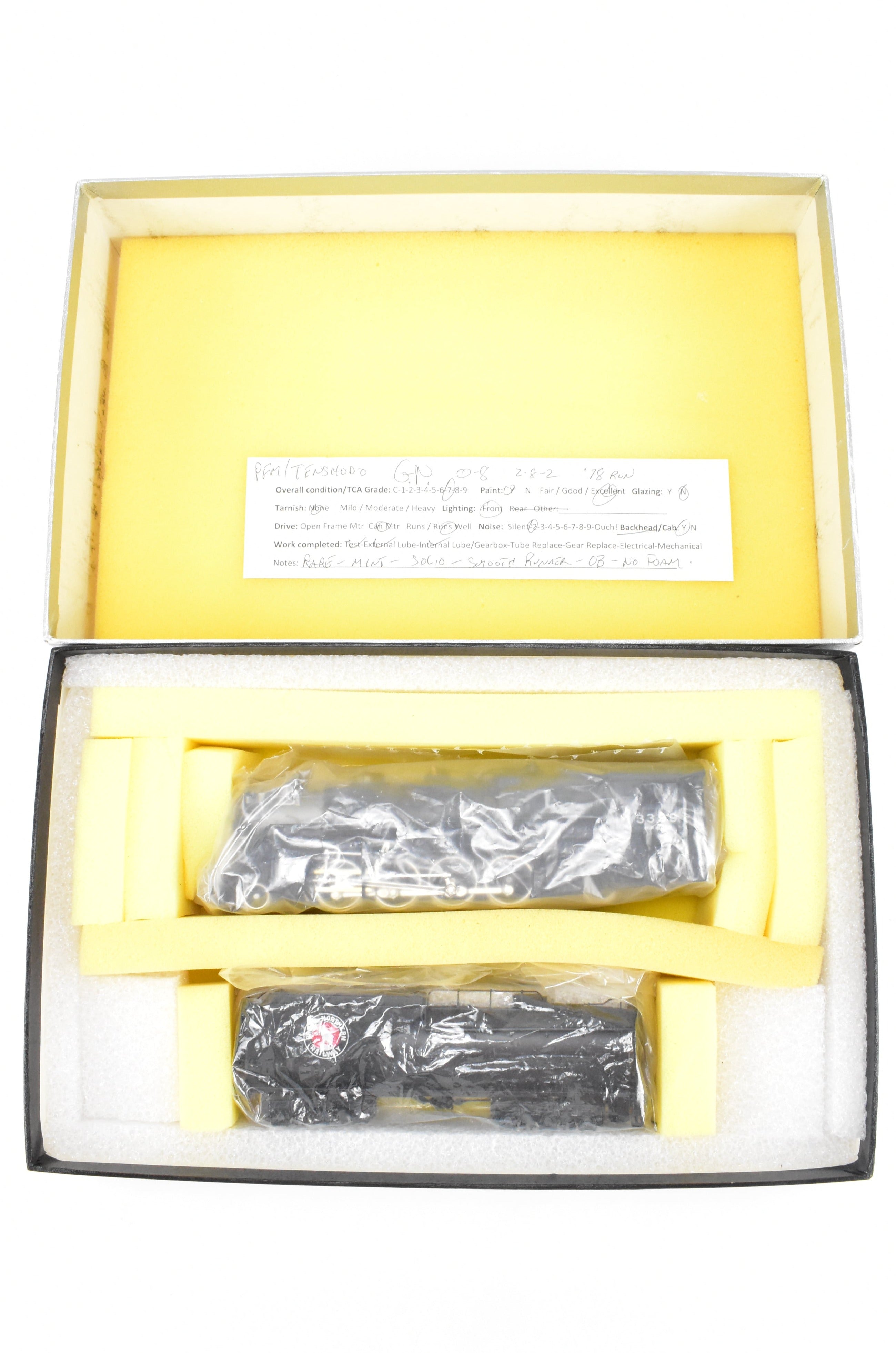 HO Scale Brass PFM - Tenshodo GN - Great Northern 2-8-2 Class O-8 Crown Series Factory Painted Locomotive Model No. 3399 from 1981 Run
